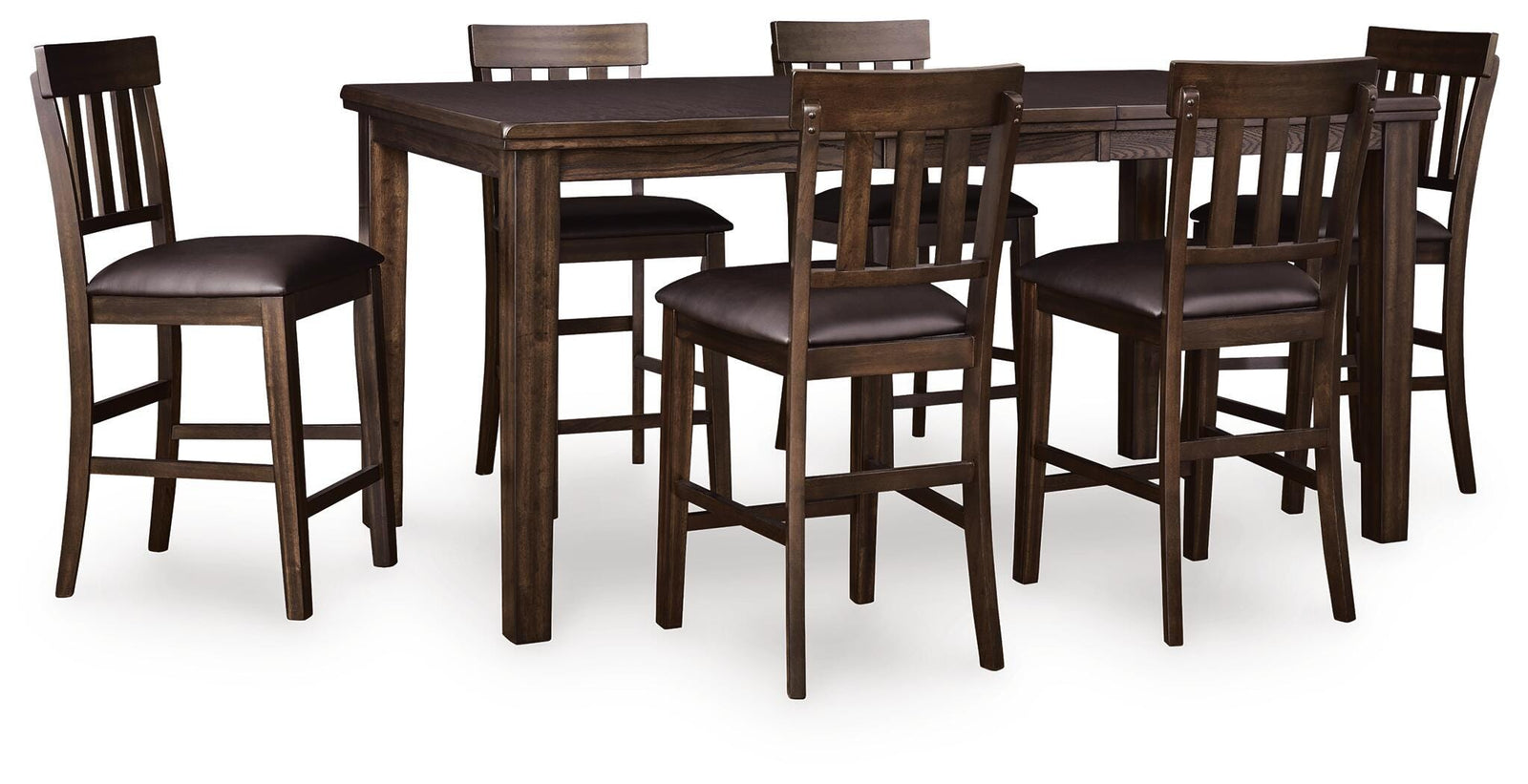 Haddigan Counter Height Dining Table and 6 Barstools (D596-SI)
