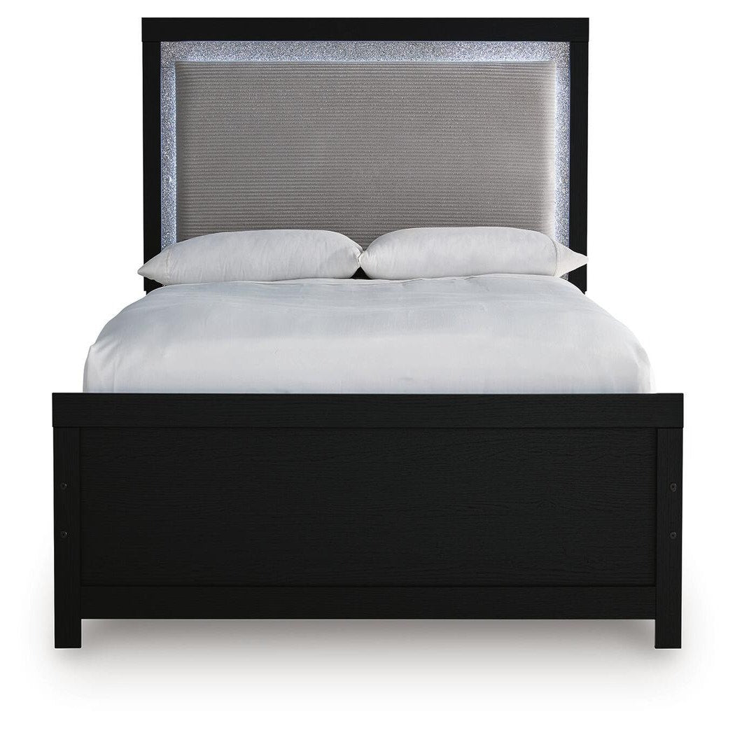 Maeling Queen Upholstered Panel Bed, Dresser and Nightstand (PCB1115-SI) - Image 5