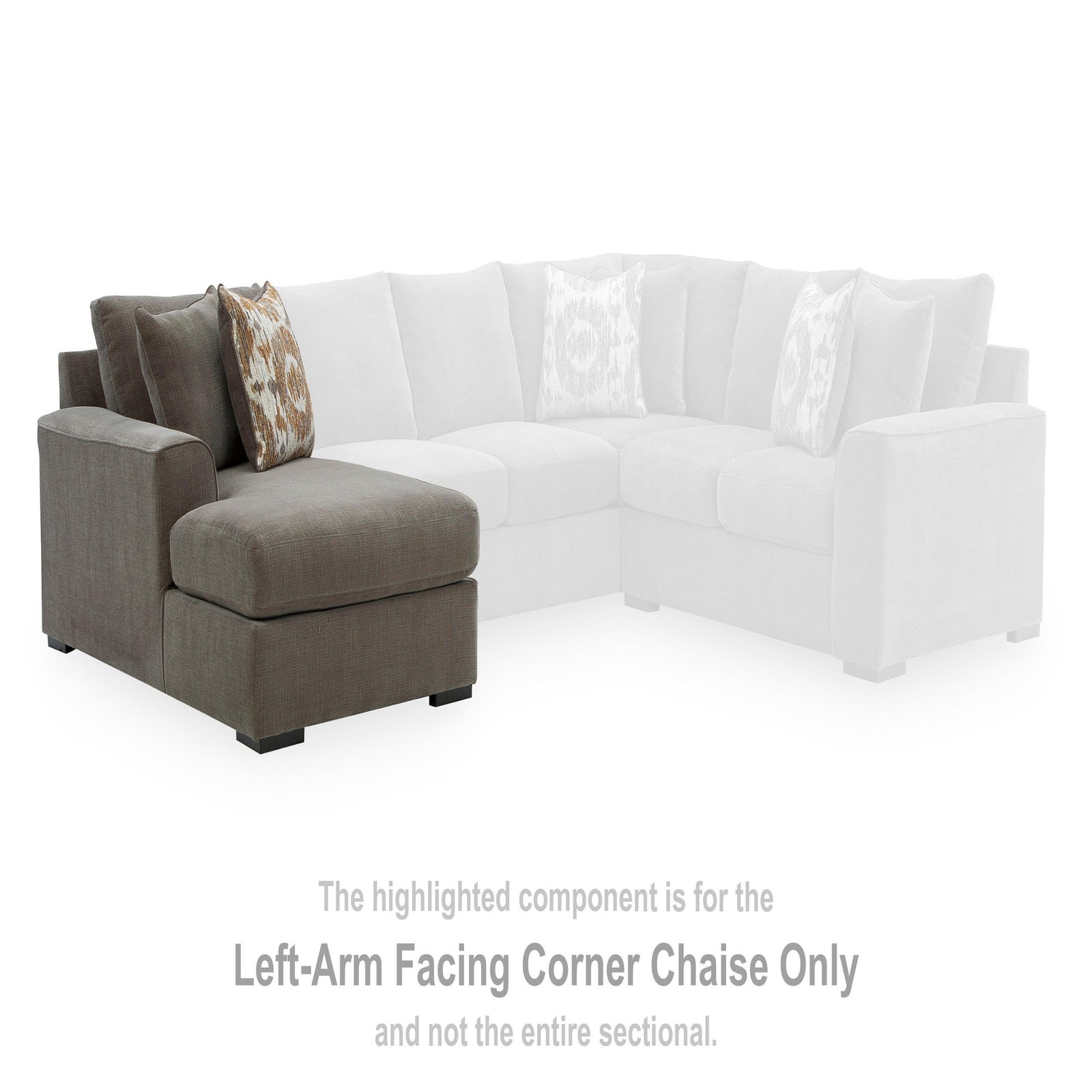 Larson Levee Left-Arm Facing Armless Loveseat with Wedge (PC86205-SI) - Image 17