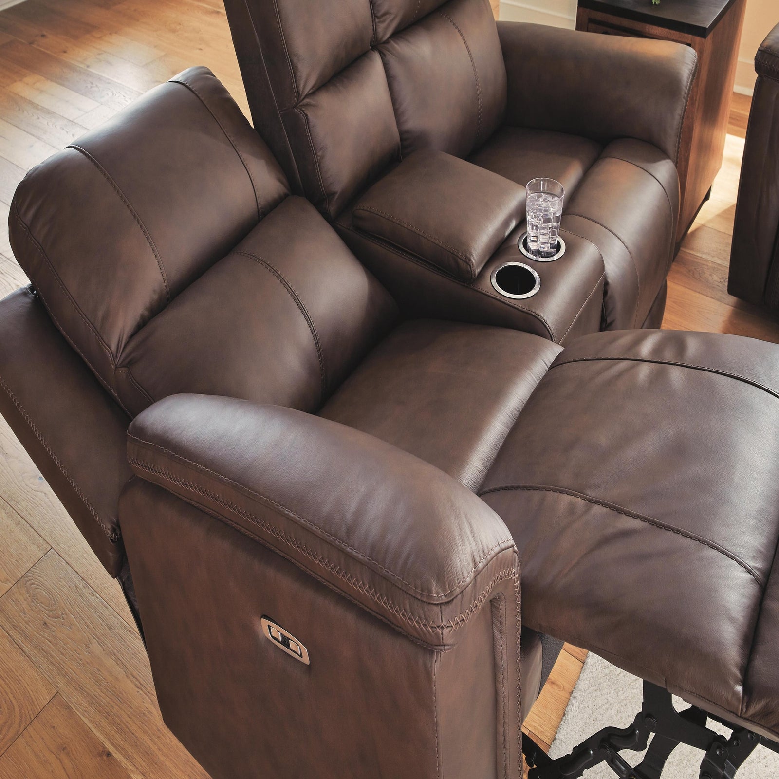 Bleckley Power Reclining Loveseat with Console (PCU12001-SI) - Image 8