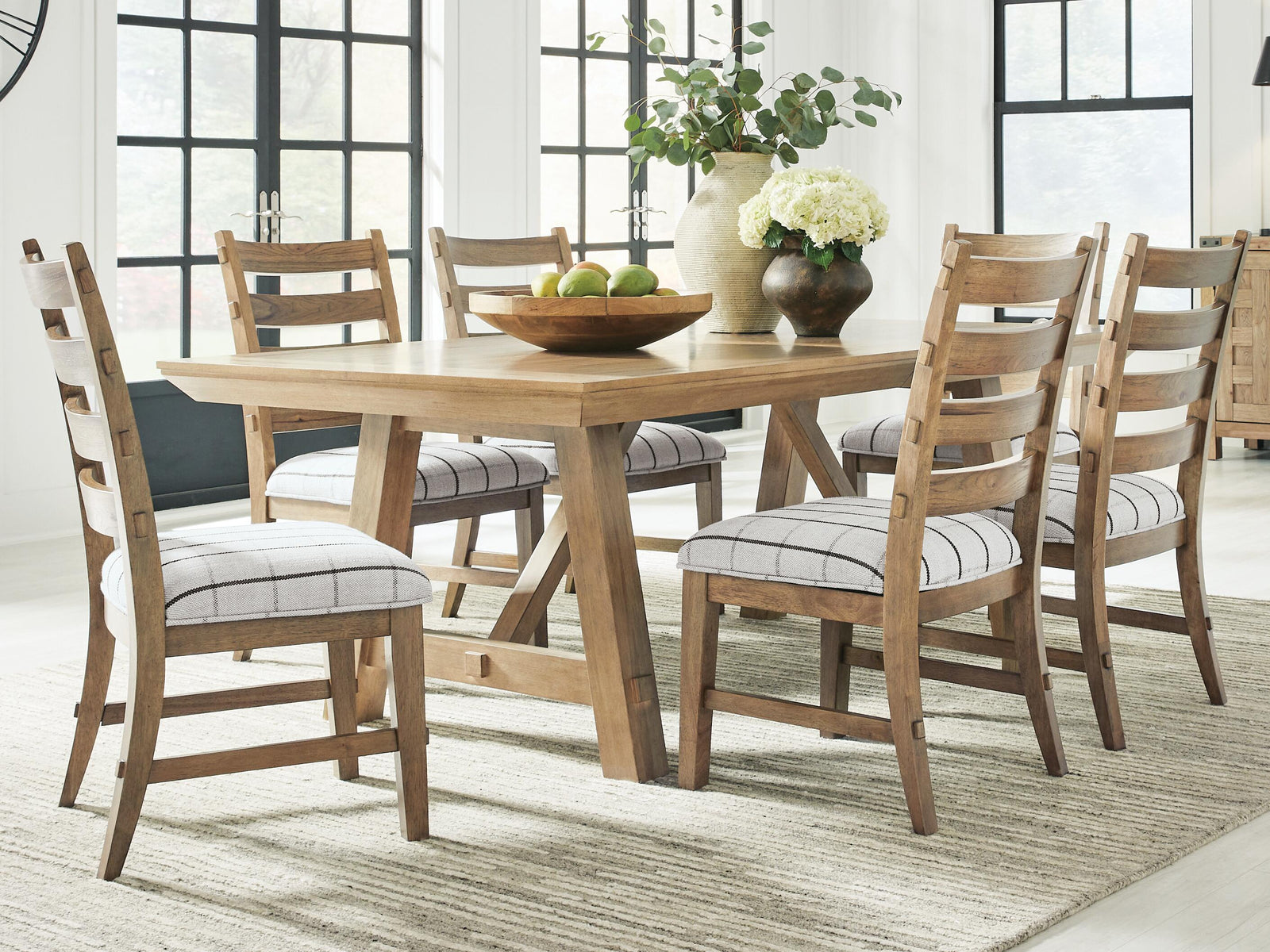 Ridgester Extension Dining Table and 6 Chairs (D858-SI) - Image 2
