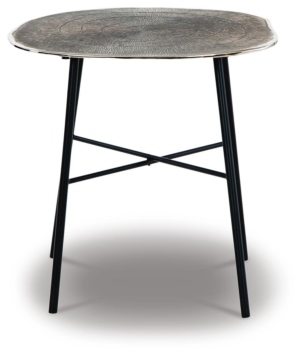 Laverford End Table - Chrome/Black (T836-SI) - Image 2