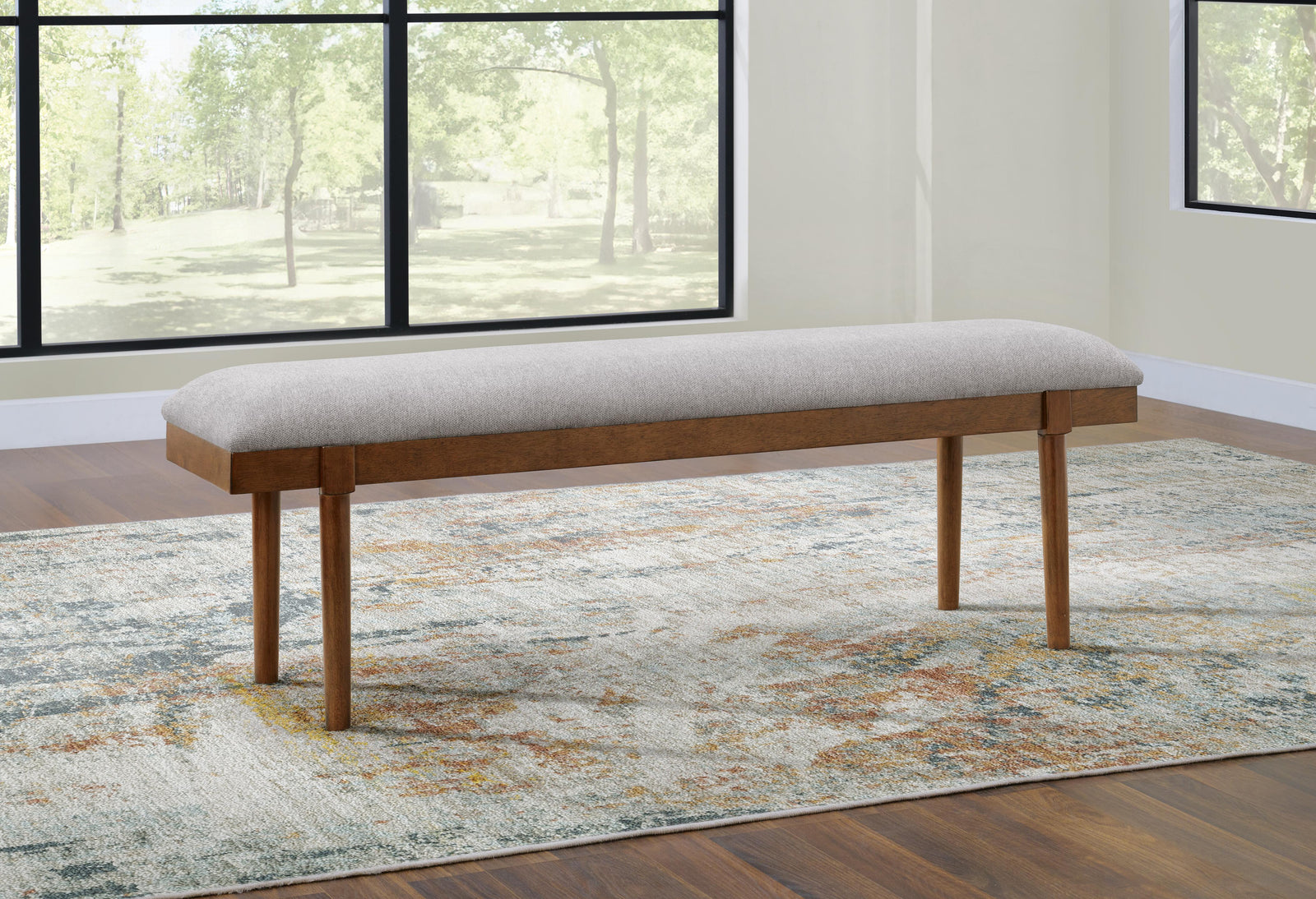 Lyncott Extension Dining Table, 4 Chairs and Bench (D615-SI) - Image 16