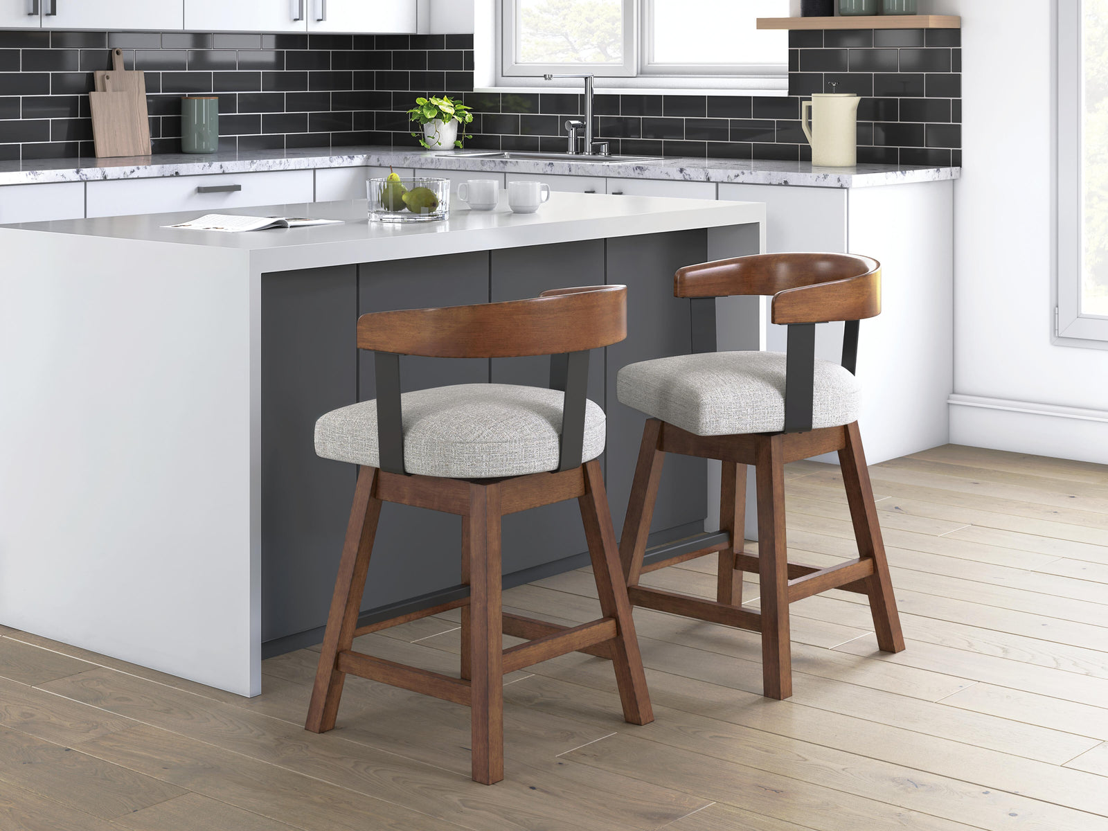 Ralene Counter Height Barstool (Set of 2) (D594-SI) - Image 7