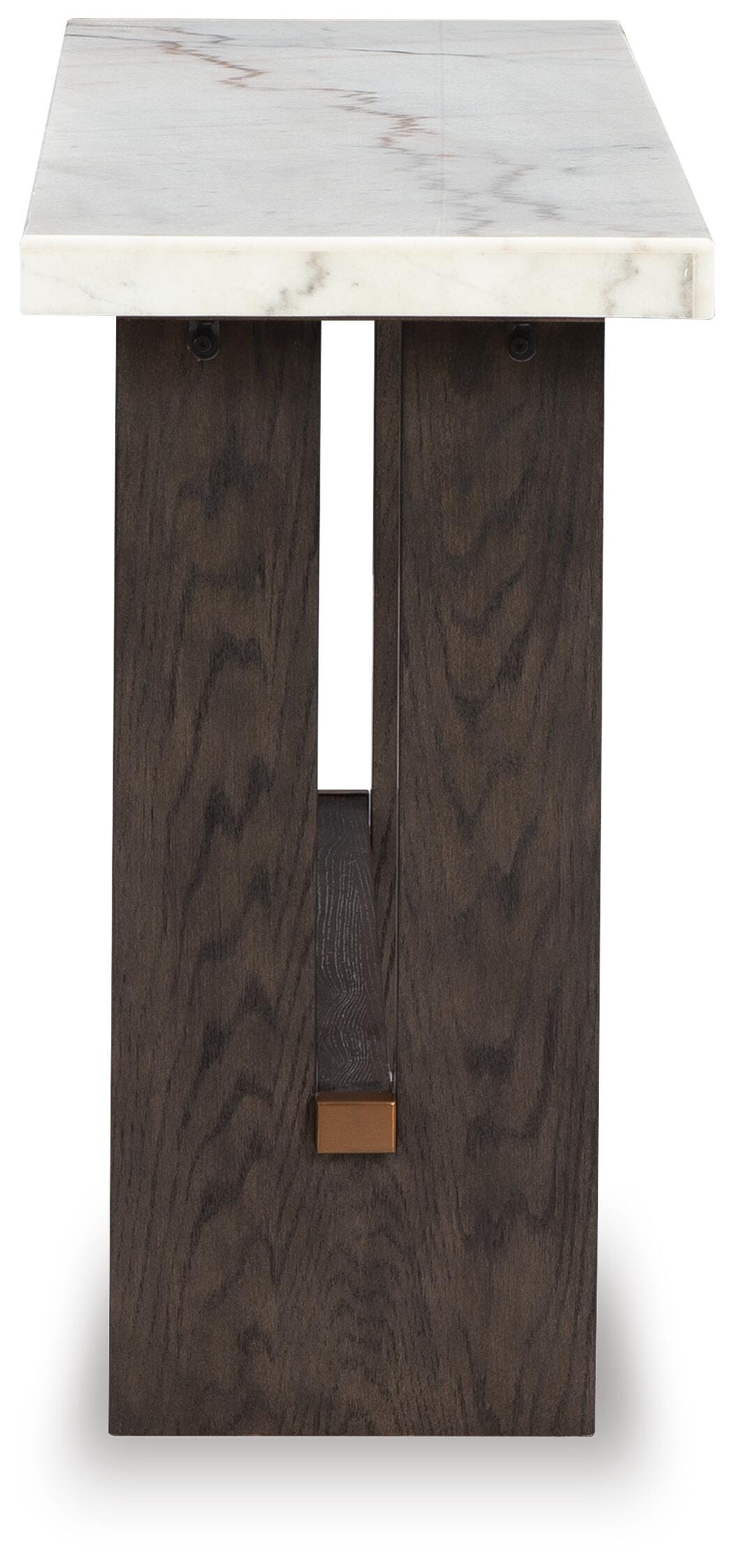 Burkhaus Sofa Table - White/Dark Brown (T779-SI) - Image 3