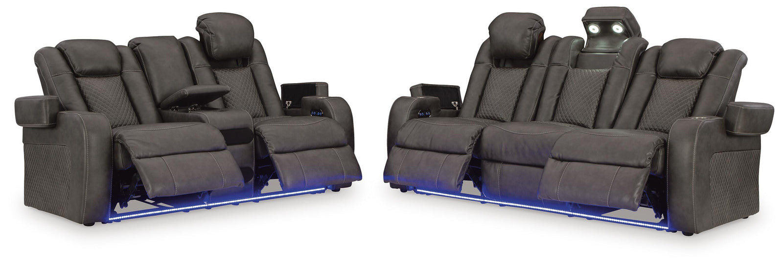 Fyne-Dyme Power Reclining Sofa and Loveseat (36602-SI) - Image 2