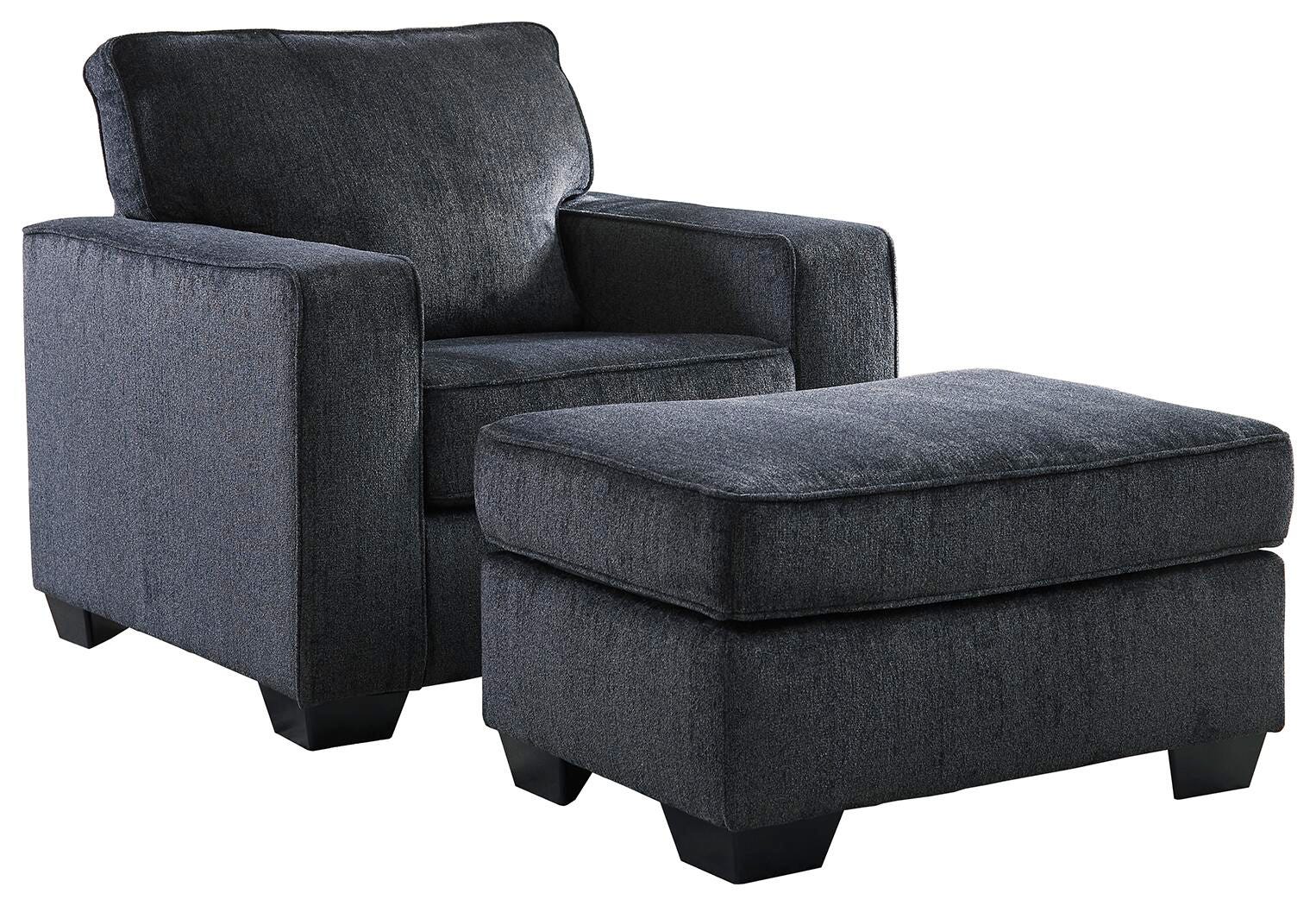 Altari Chair and Ottoman (87213-SI)