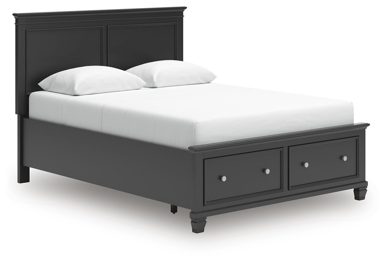 Lanolee Panel Storage Bed - Black (B687-SI)