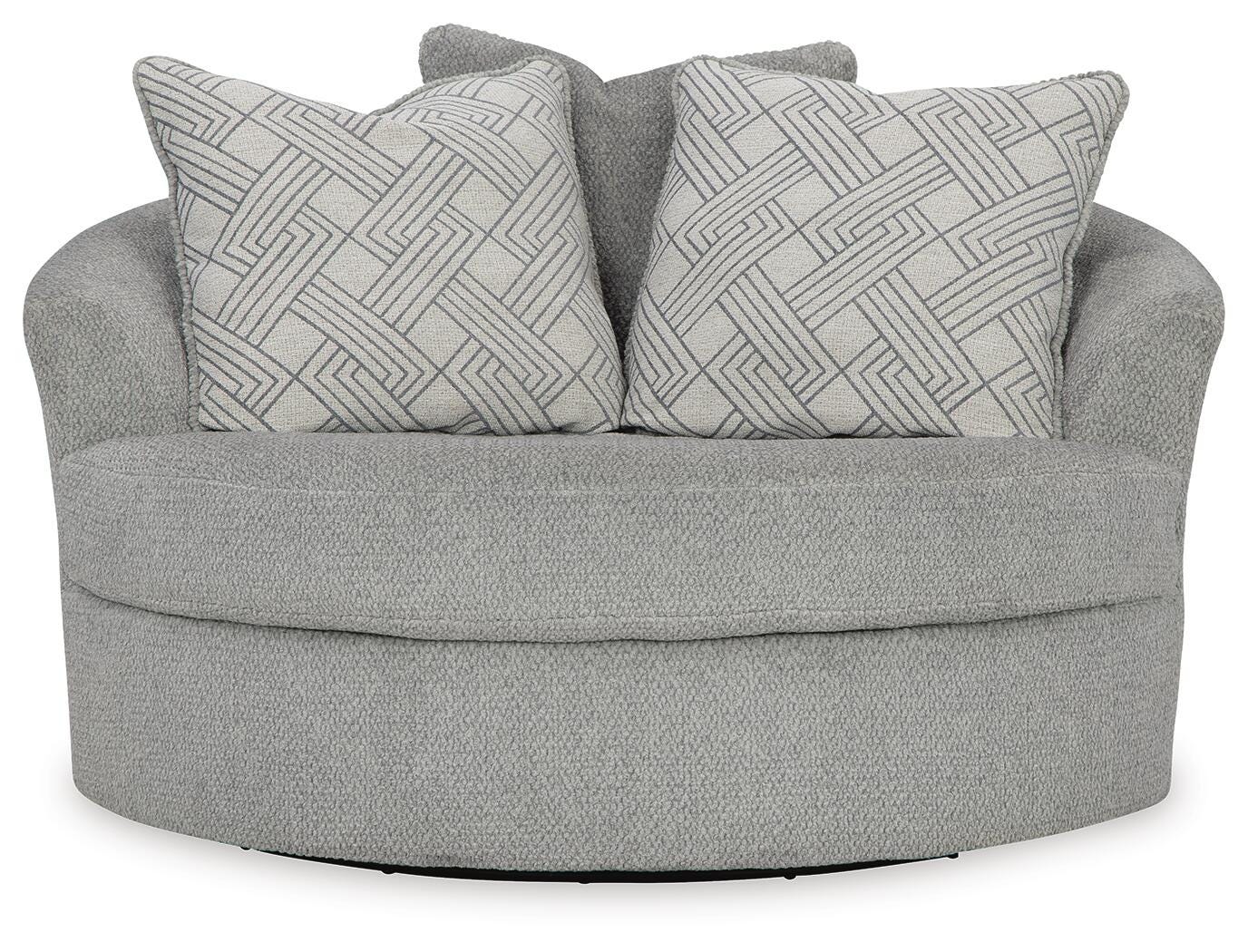 Casselbury Oversized Swivel Chair and Ottoman (52906-SI) - Image 2
