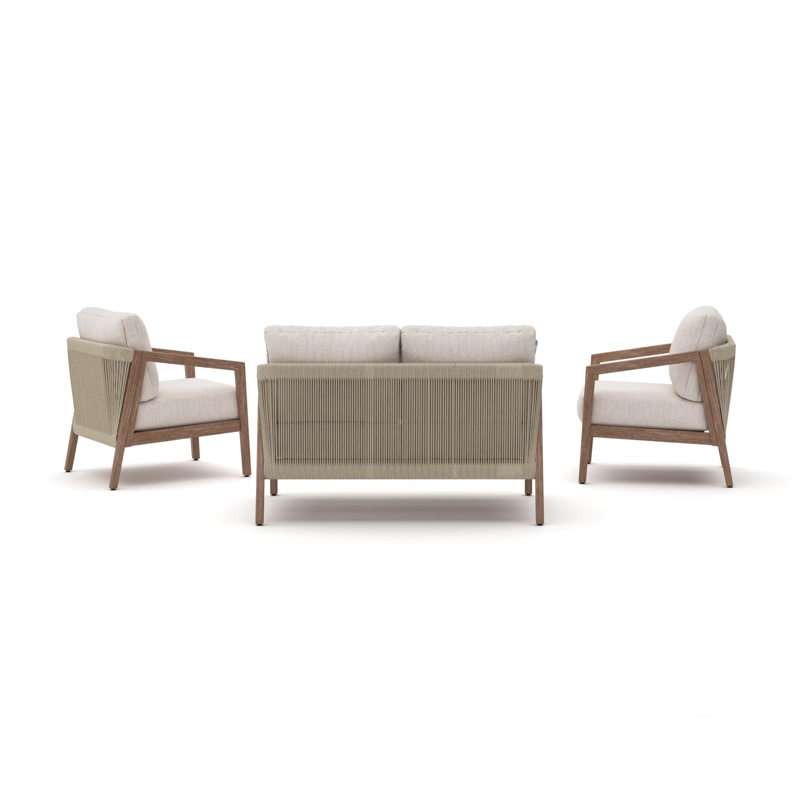 Nature Lane Outdoor Sofa/Chairs/Table (Set of 4) (PCP355-SI) - Image 5