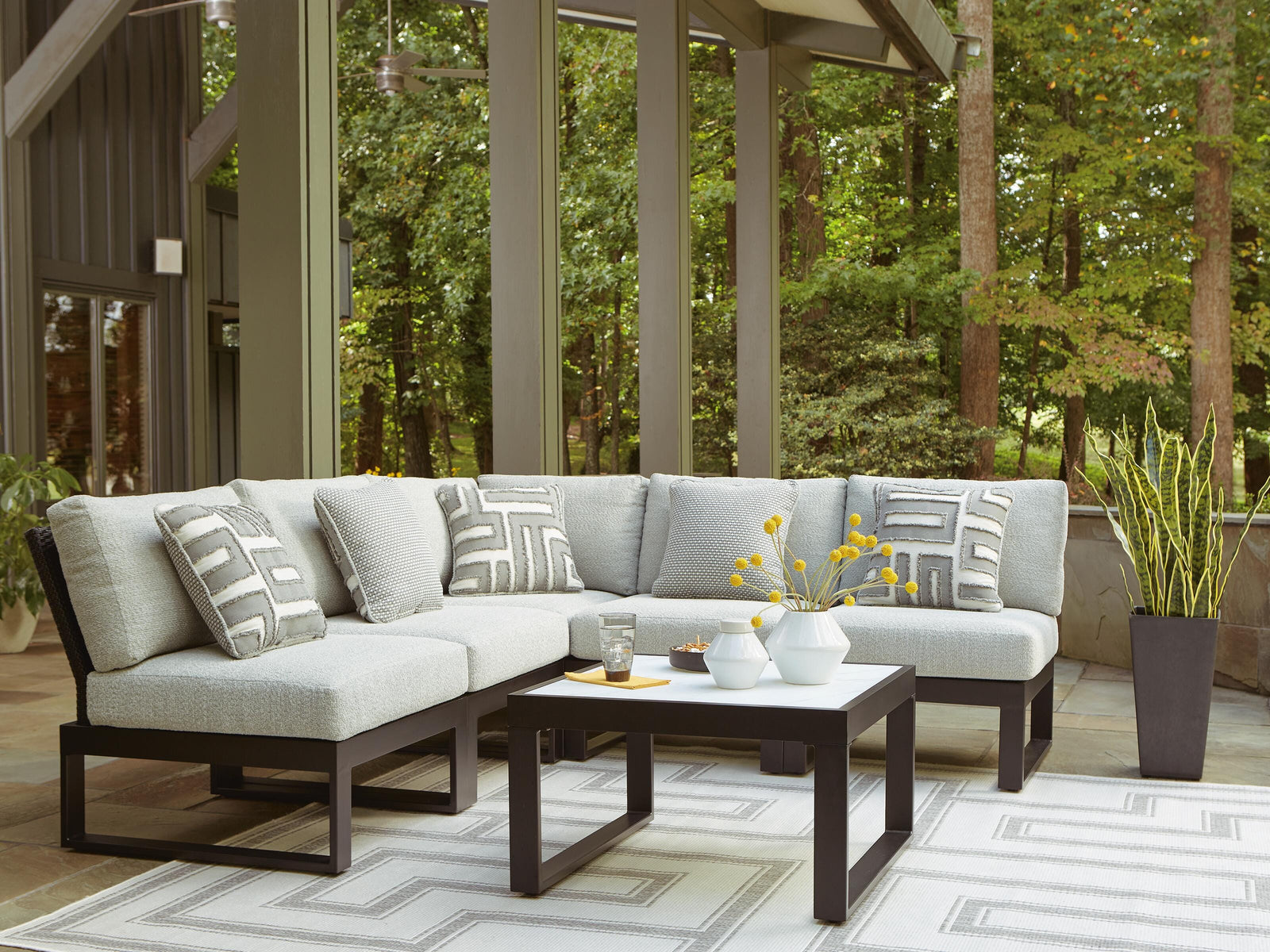 Beachloft 5-Piece Outdoor Sectional (P490-SI) - Image 2