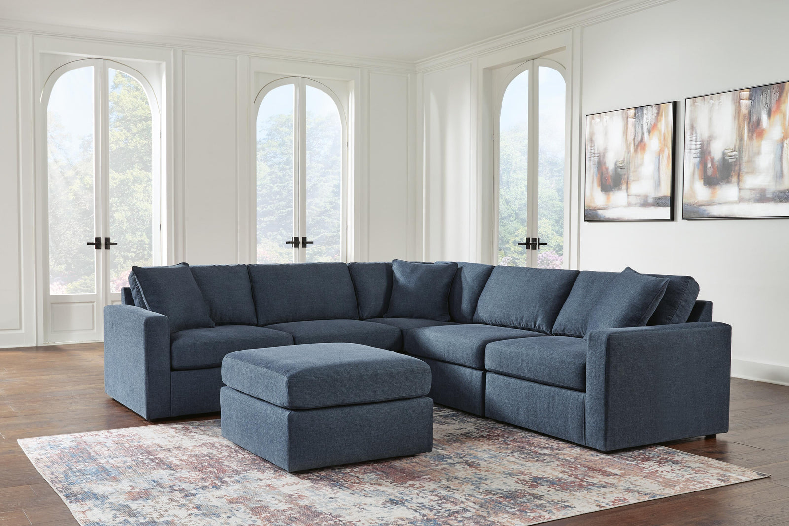 Modmax 5-Piece Sectional and Ottoman (92121-SI) - Image 9