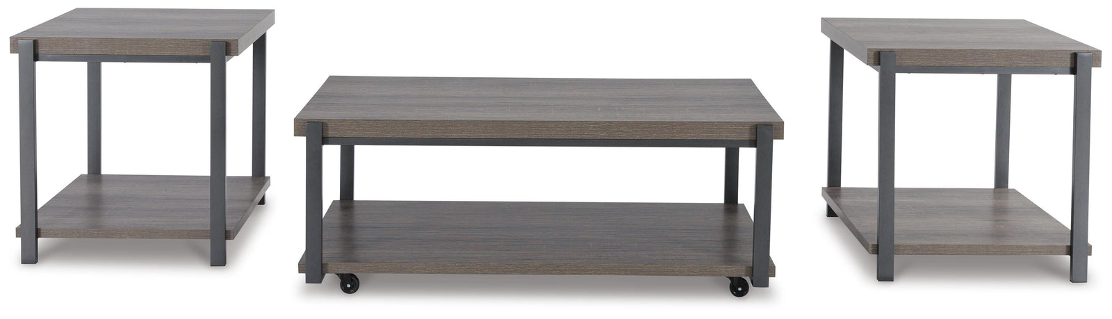 Wilmaden Table (Set of 3) - Gray/Black (T393-SI) - Image 2