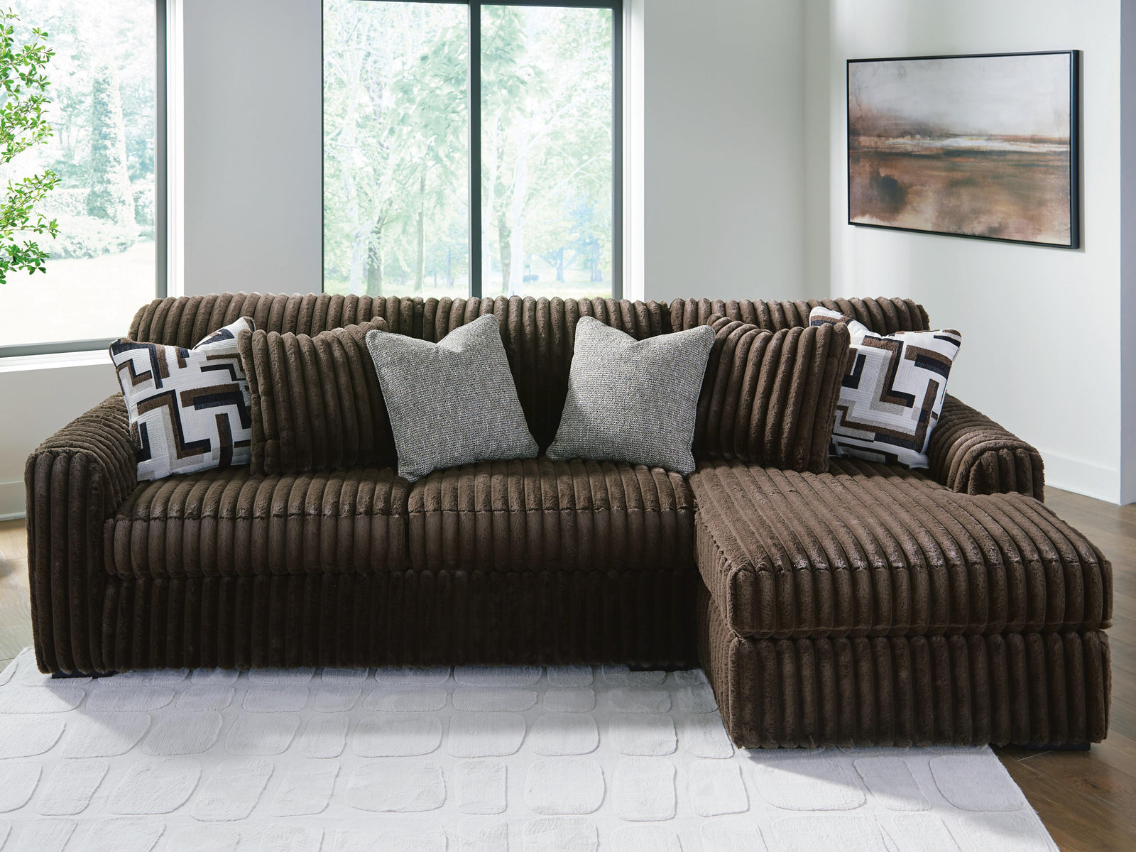 Midnight-Madness 2-Piece Sectional Sofa with Chaise (98104-SI) - Image 2