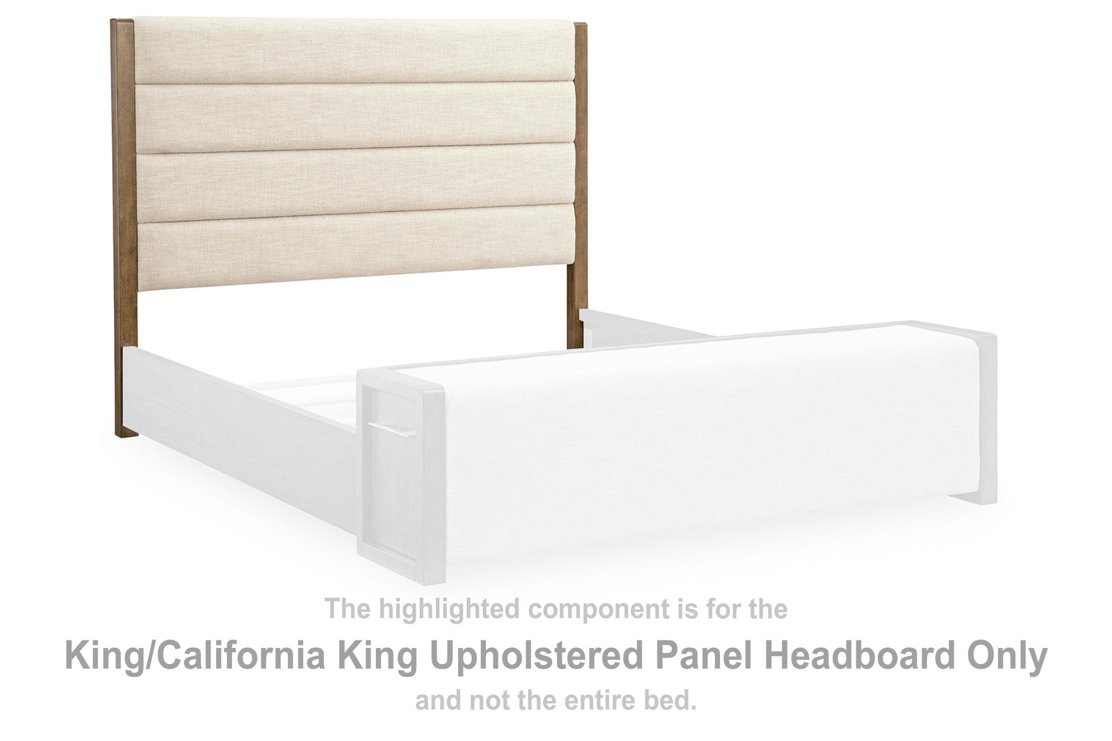 Marxmore Upholstered Panel Headboard - Brown (B863-SI) - Image 2