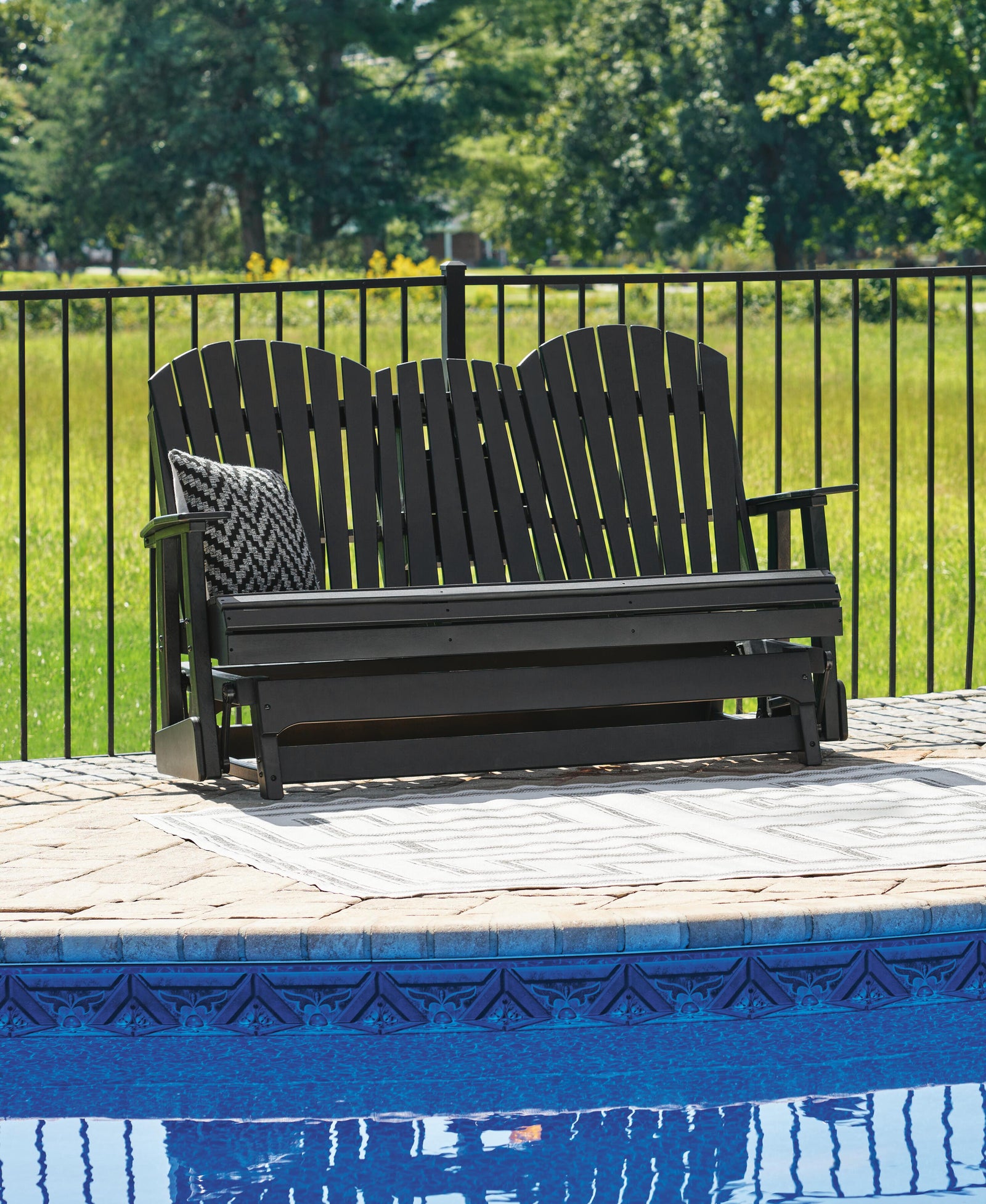 Hyland Wave Outdoor Glider Loveseat (P108-SI) - Image 22