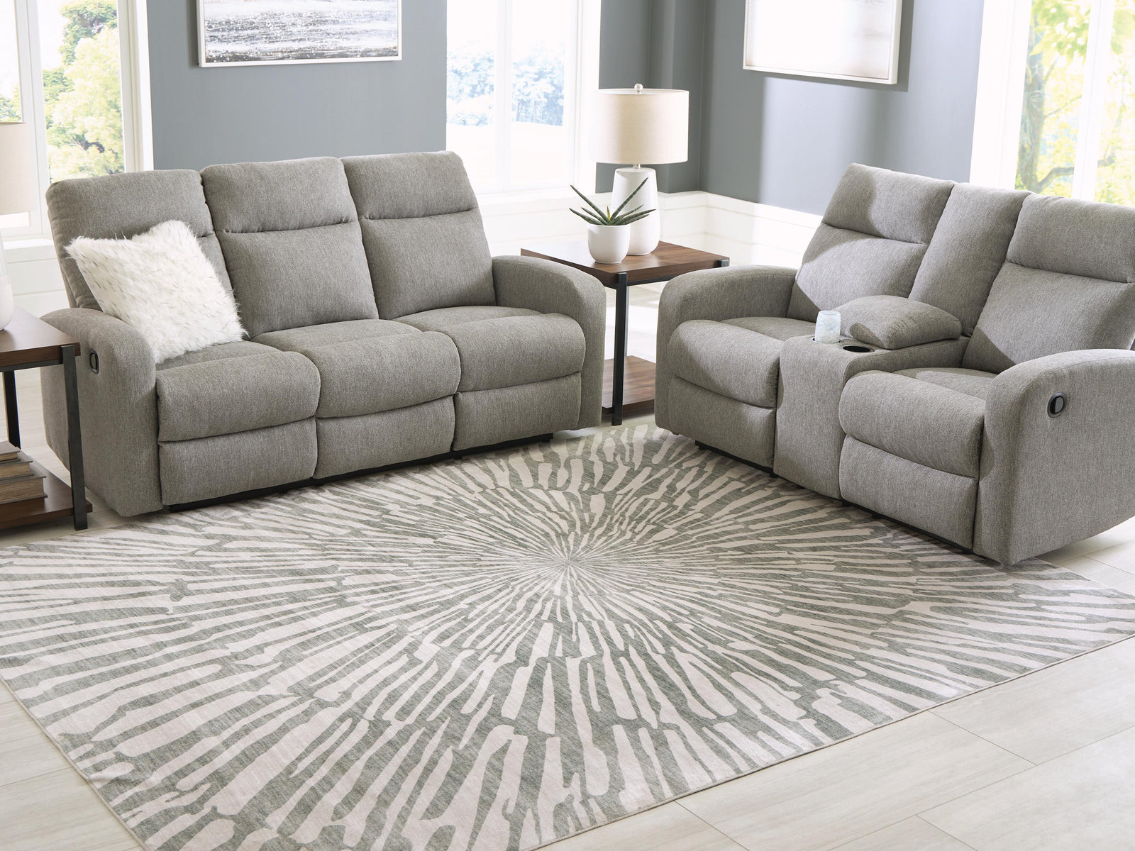 Verland Washable 76 x 96 Area Rug (R40743-SI) - Image 2