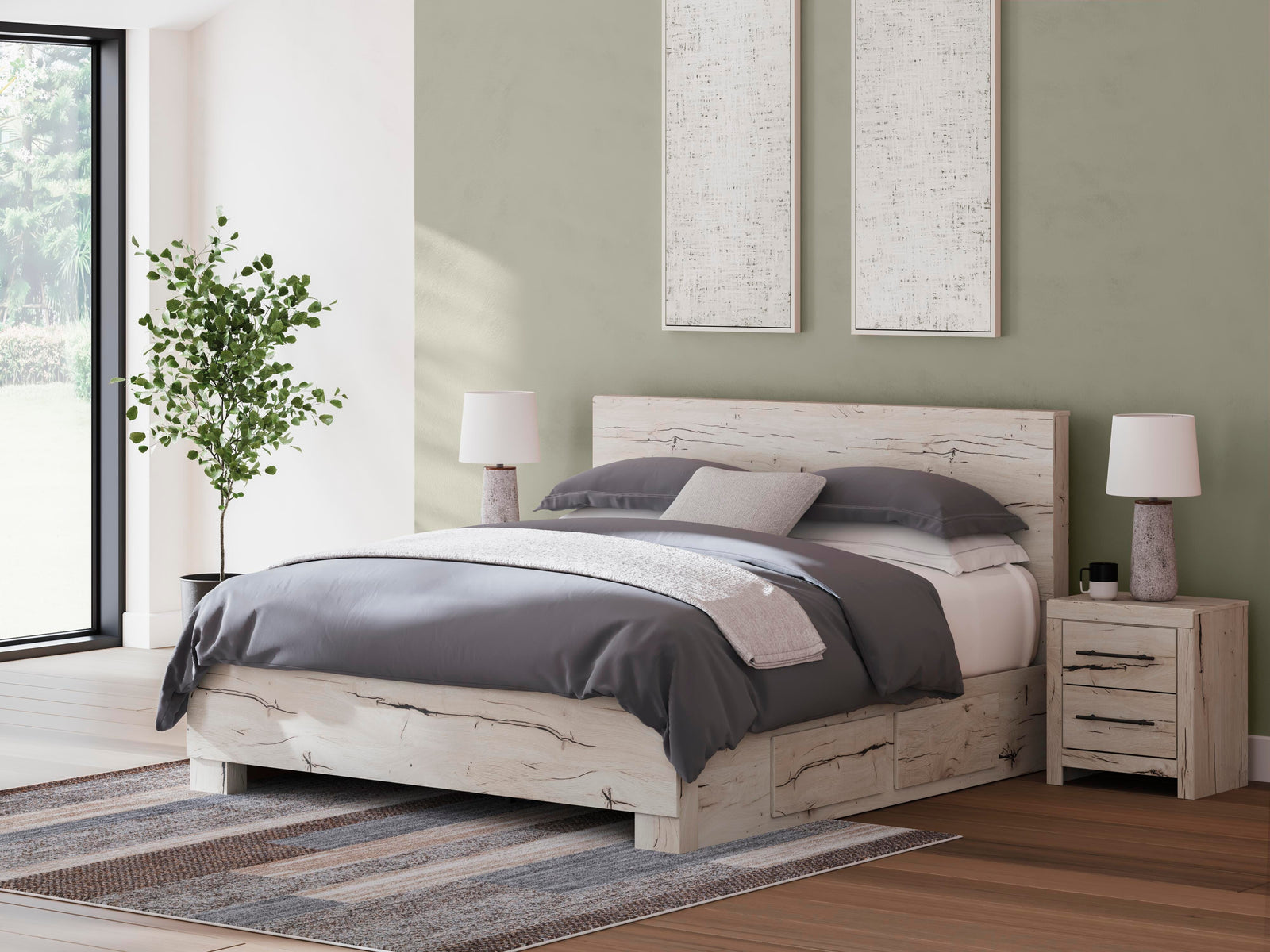 Lawroy Panel Bed with Storage - Light Natural (B2310-SI) - Image 10