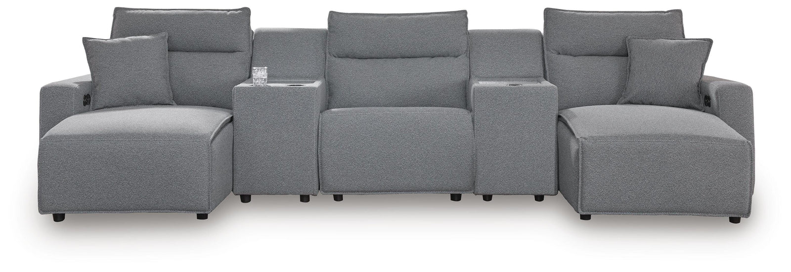 Modmax II 5-Piece Power Reclining Sectional with Chaise and Consoles (65906-SI)