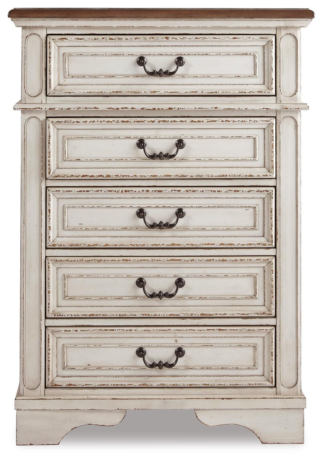 Realyn Upholstered Panel Bed, Dresser, Mirror, Chest and Nightstand (B743-SI) - Image 3