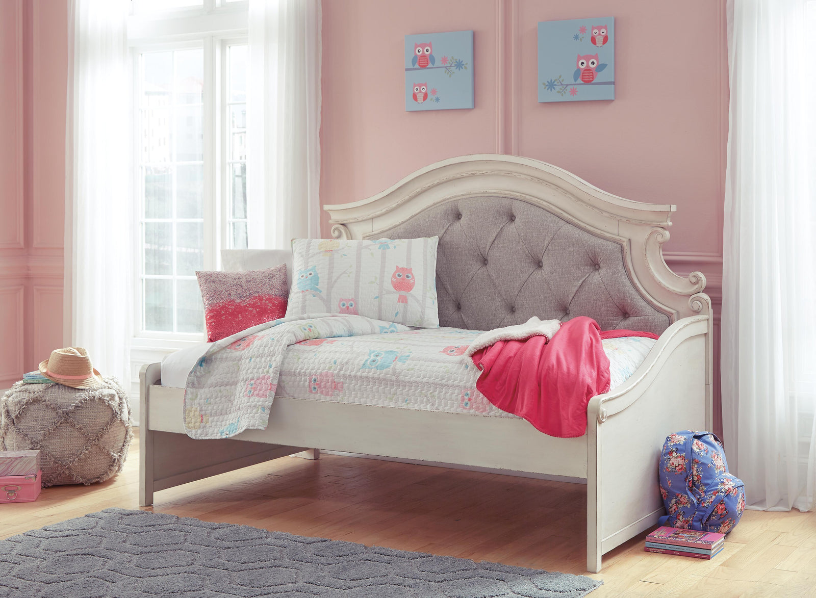 Realyn Day Bed (Youth) - Chipped White (B743-SI) - Image 9