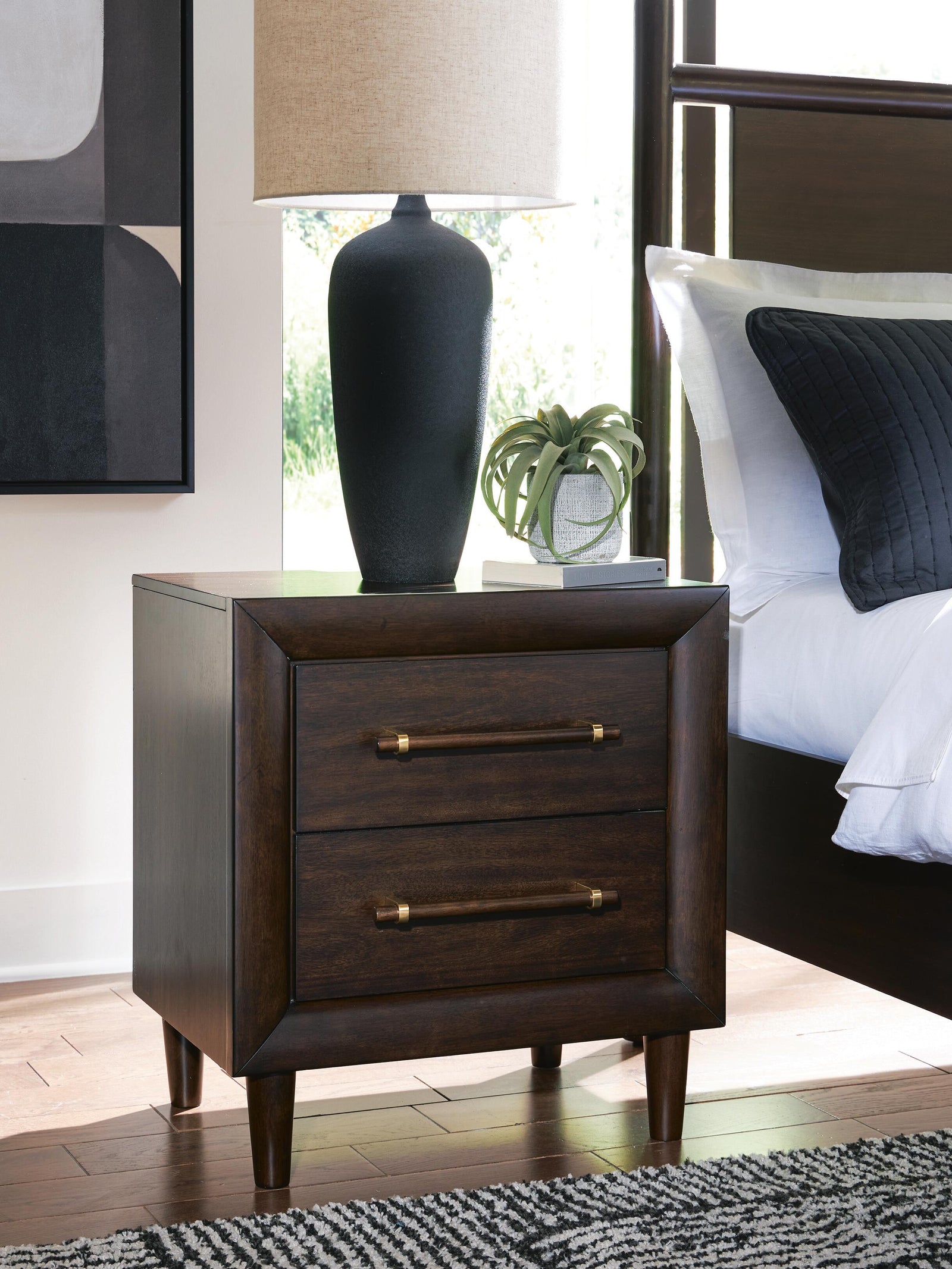 Dantenton Nightstand - Merlot (B611-SI) - Image 3