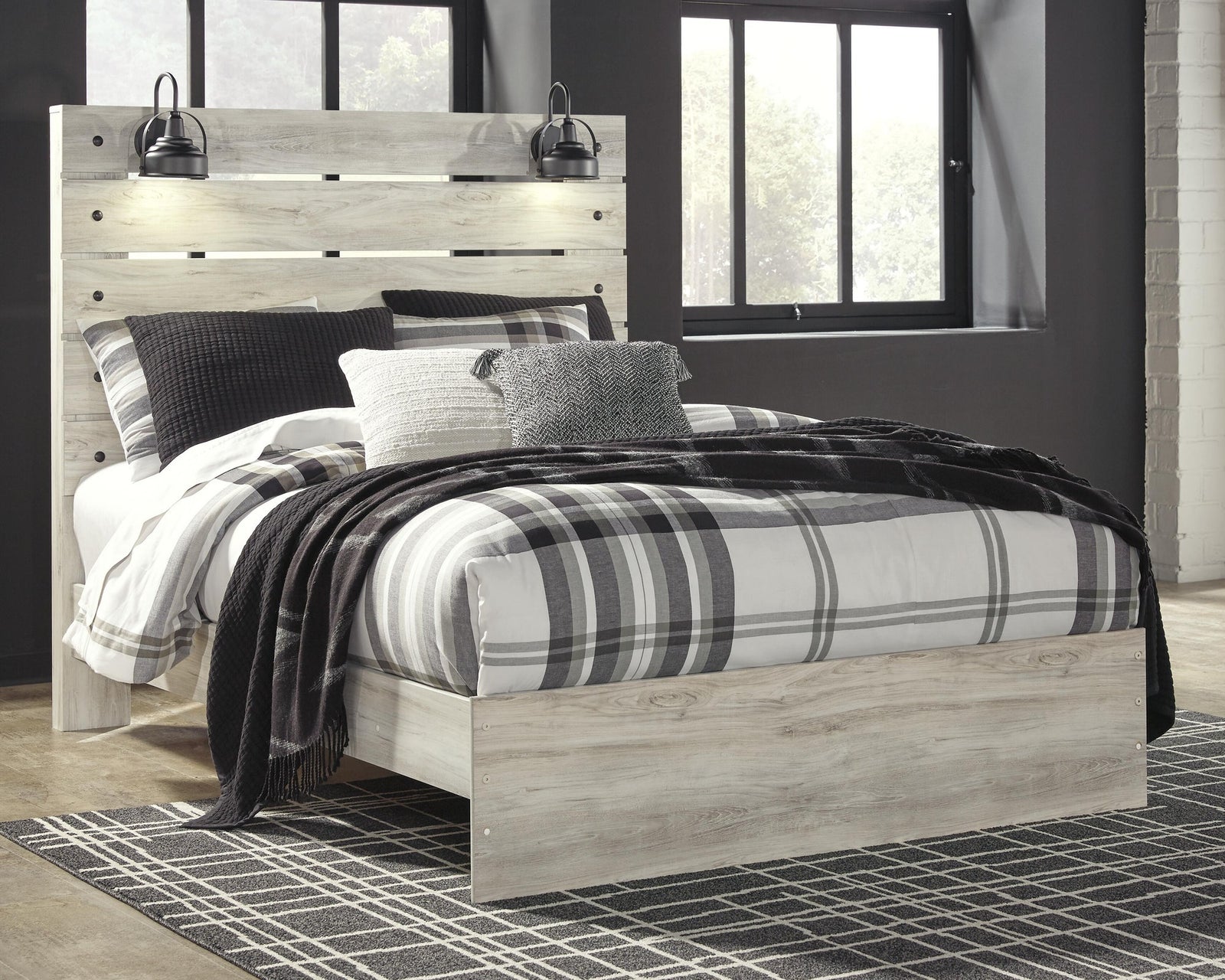 Cambeck Panel Bed - Whitewash (B192-SI) - Image 2