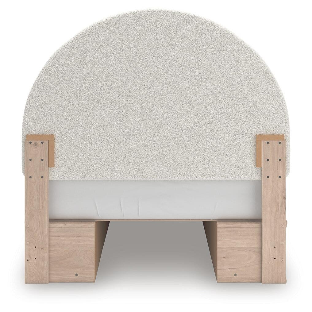 Arloster Full Upholstered Panel Bed with Storage (PCB1566-SI) - Image 6
