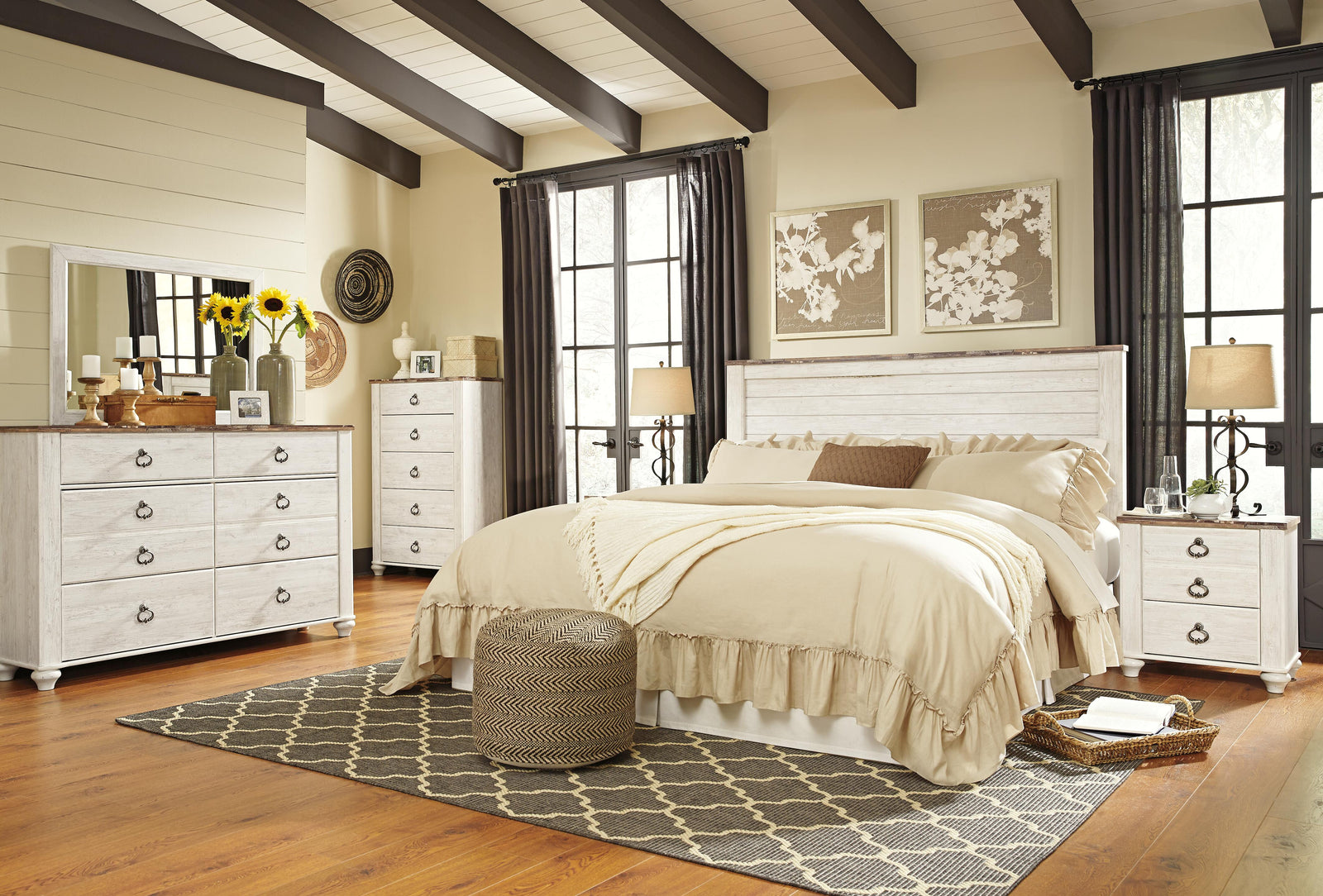 Willowton Panel Headboard - Whitewash (B267-SI) - Image 26