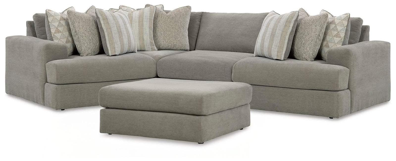Avaliyah 4-Piece Sectional and Oversized Accent Ottoman (58103-SI)