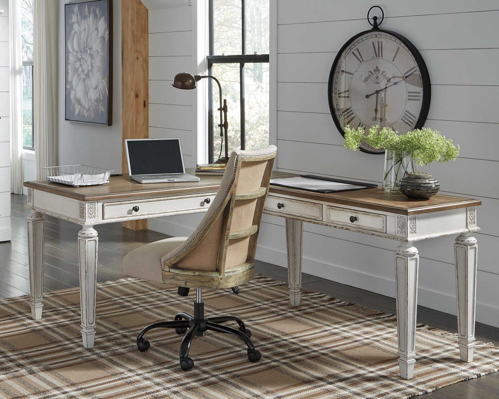 Realyn 2-Piece Home Office Desk (H743-SI) - Image 3