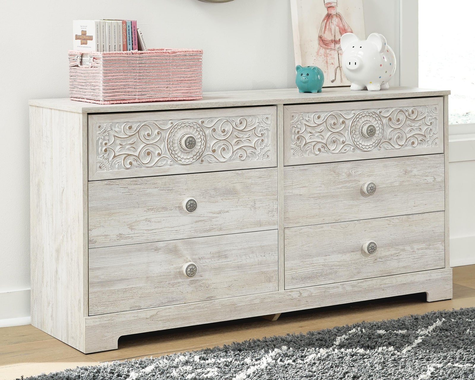 Paxberry Dresser - Whitewash (EB1811-SI) - Image 6