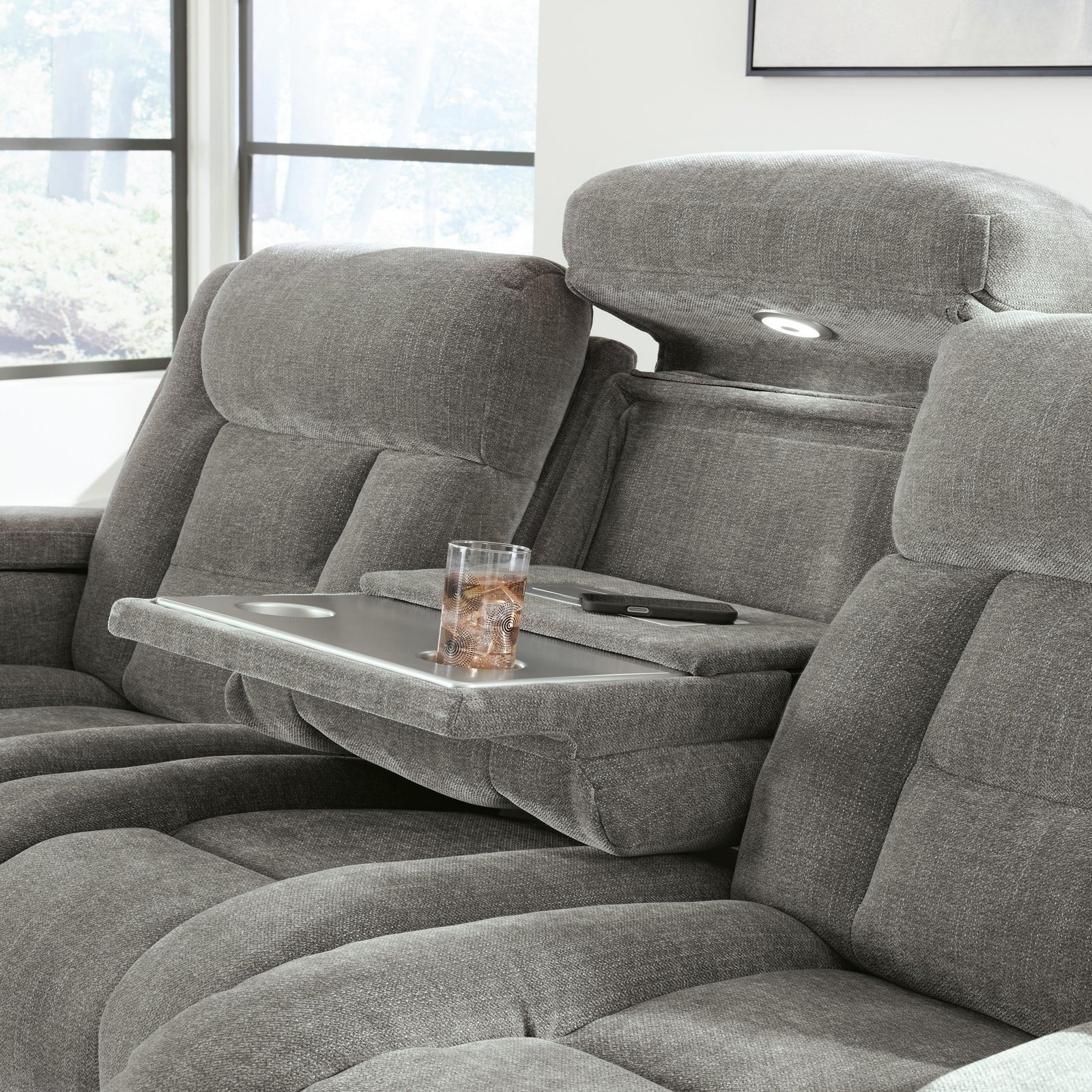 Mixed Motion Power Reclining Loveseat with Console (PC83505-SI) - Image 26