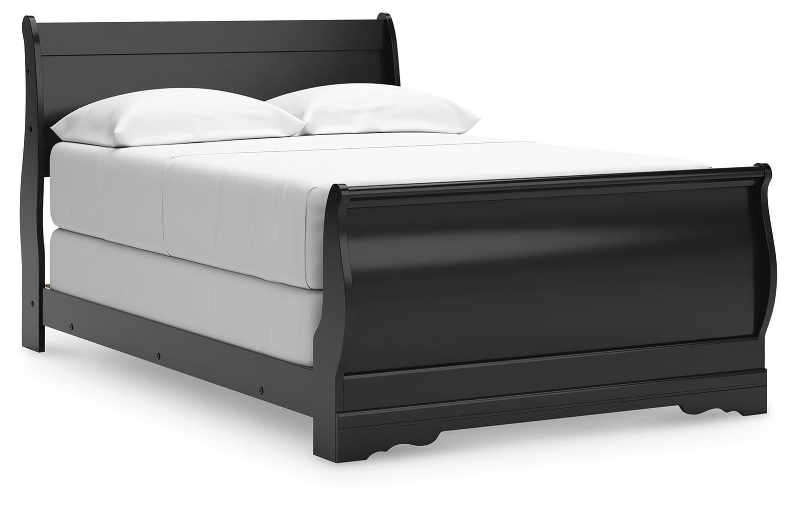 Huey Vineyard Sleigh Bed (Youth) - Black (B128-SI)