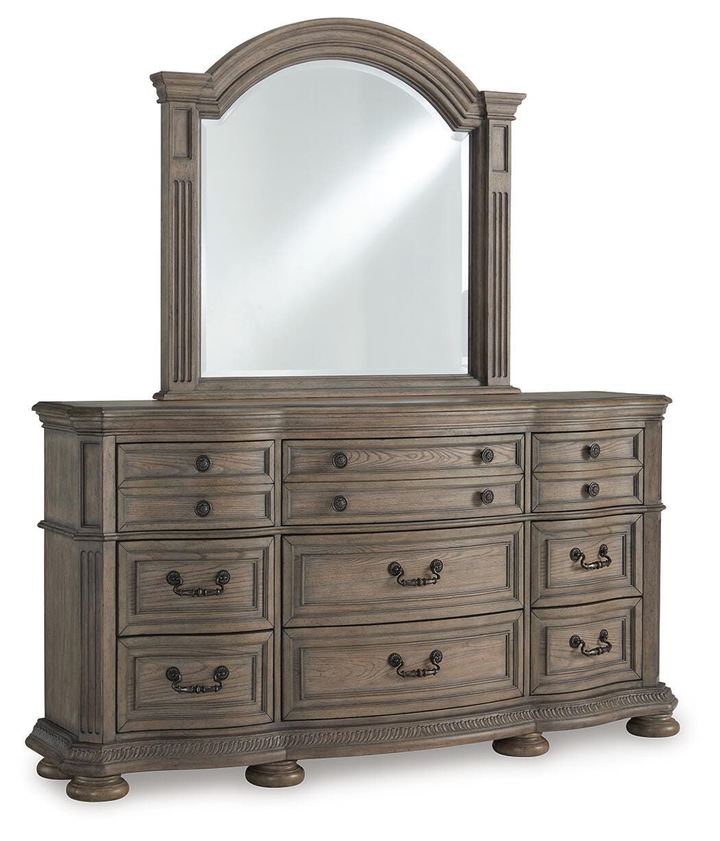 Ardenfield Dresser and Mirror - Light Brown (B944-SI)