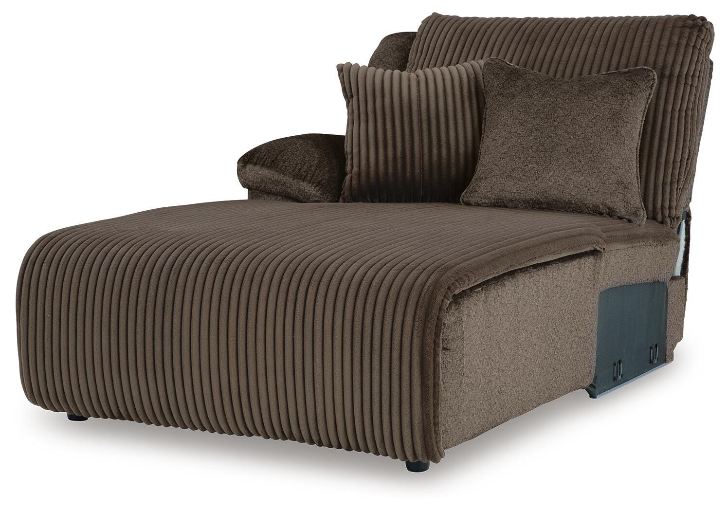 Top Tier 3-Piece Reclining Sofa Chaise Sectional (92705-SI) - Image 3