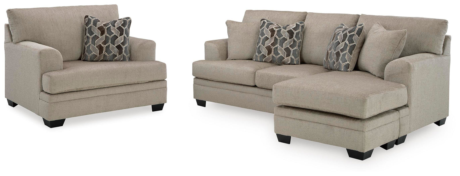 Stonemeade Sofa Chaise and Oversized Chair (59504-SI)