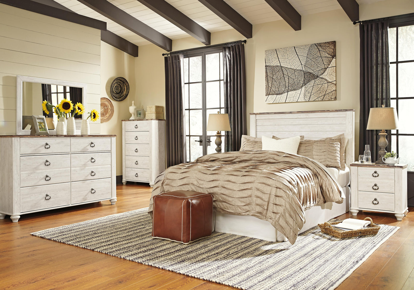 Willowton Panel Headboard - Whitewash (B267-SI) - Image 12