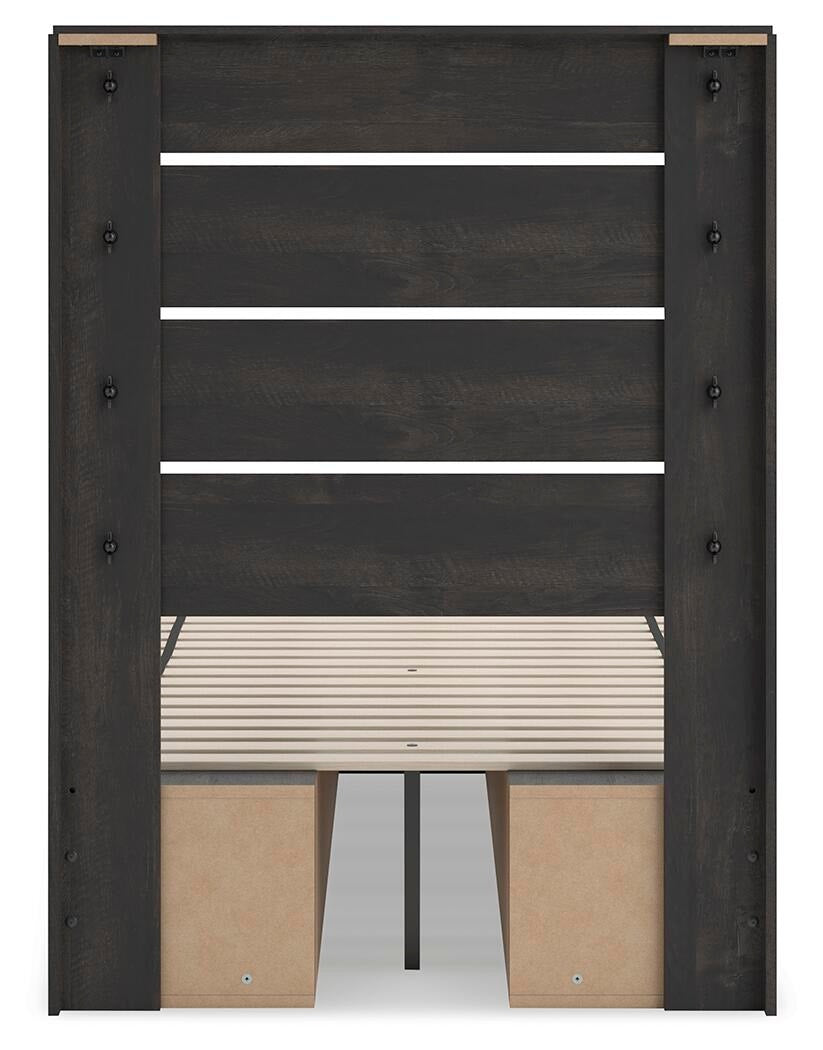 Hollivern Twin Panel Bed with Storage (PCB2108-SI) - Image 5