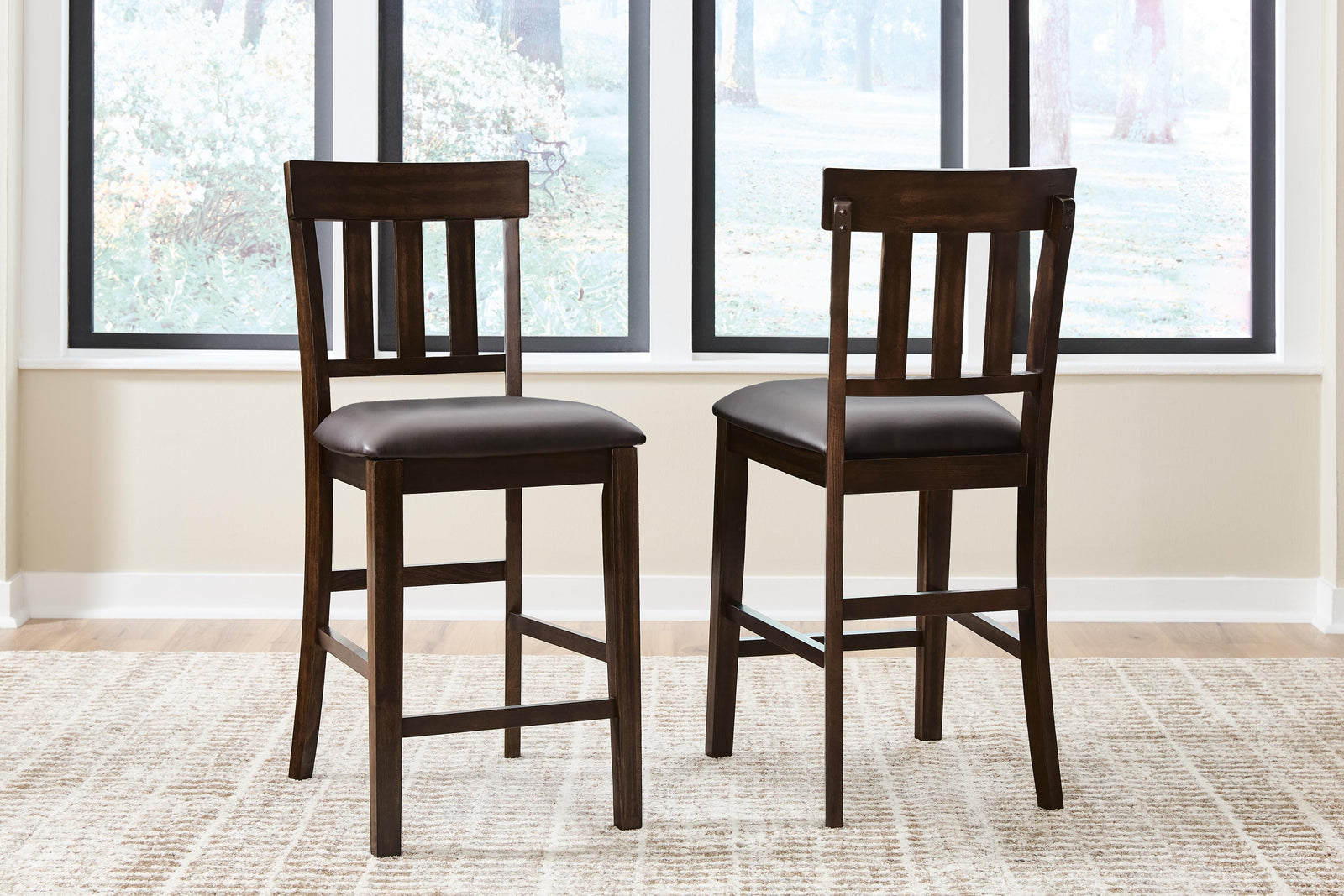 Haddigan Counter Height Dining Table and 6 Barstools (D596-SI) - Image 13