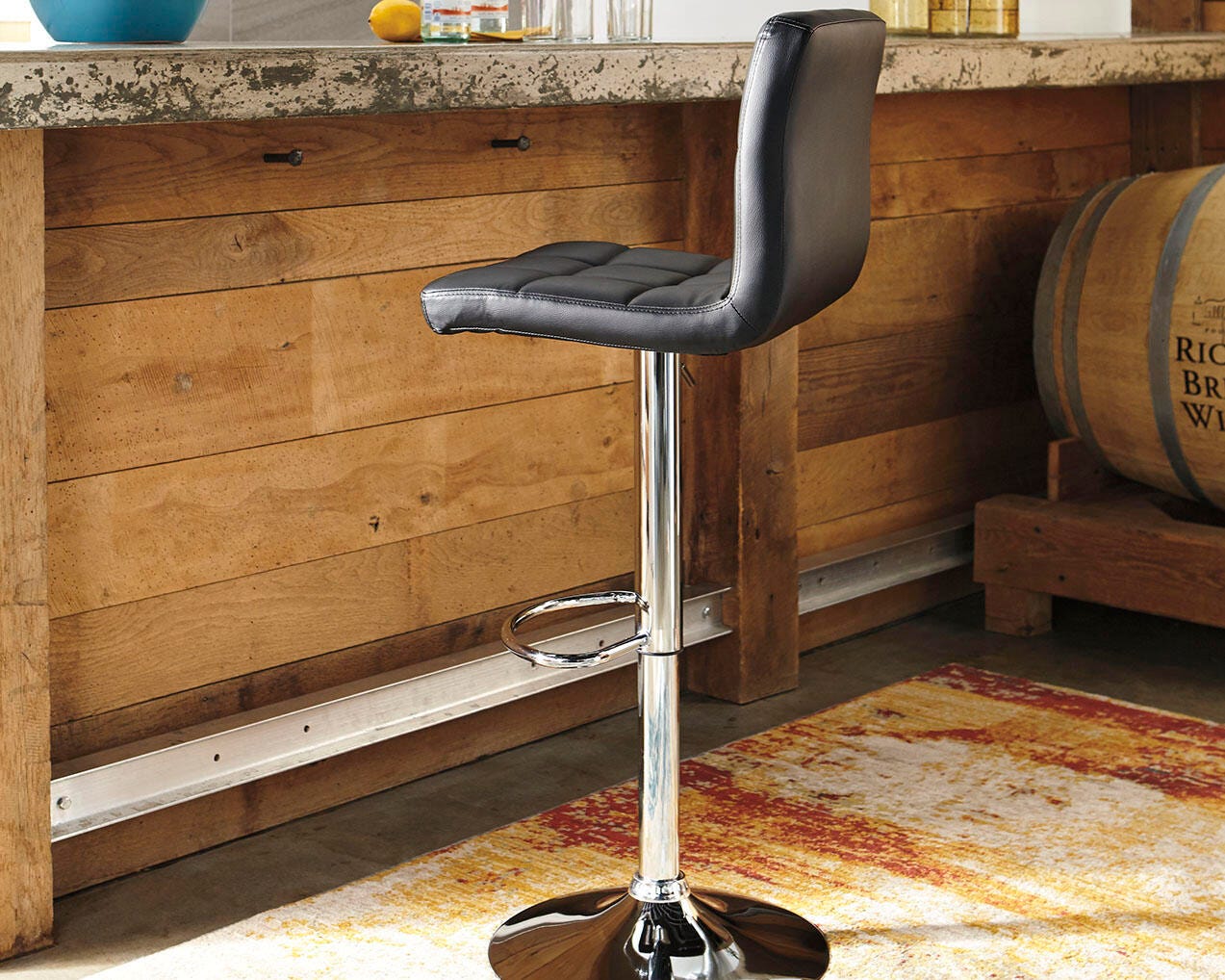 Bellatier Adjustable Height Bar Stool (Set of 2) (D120-SI) - Image 3