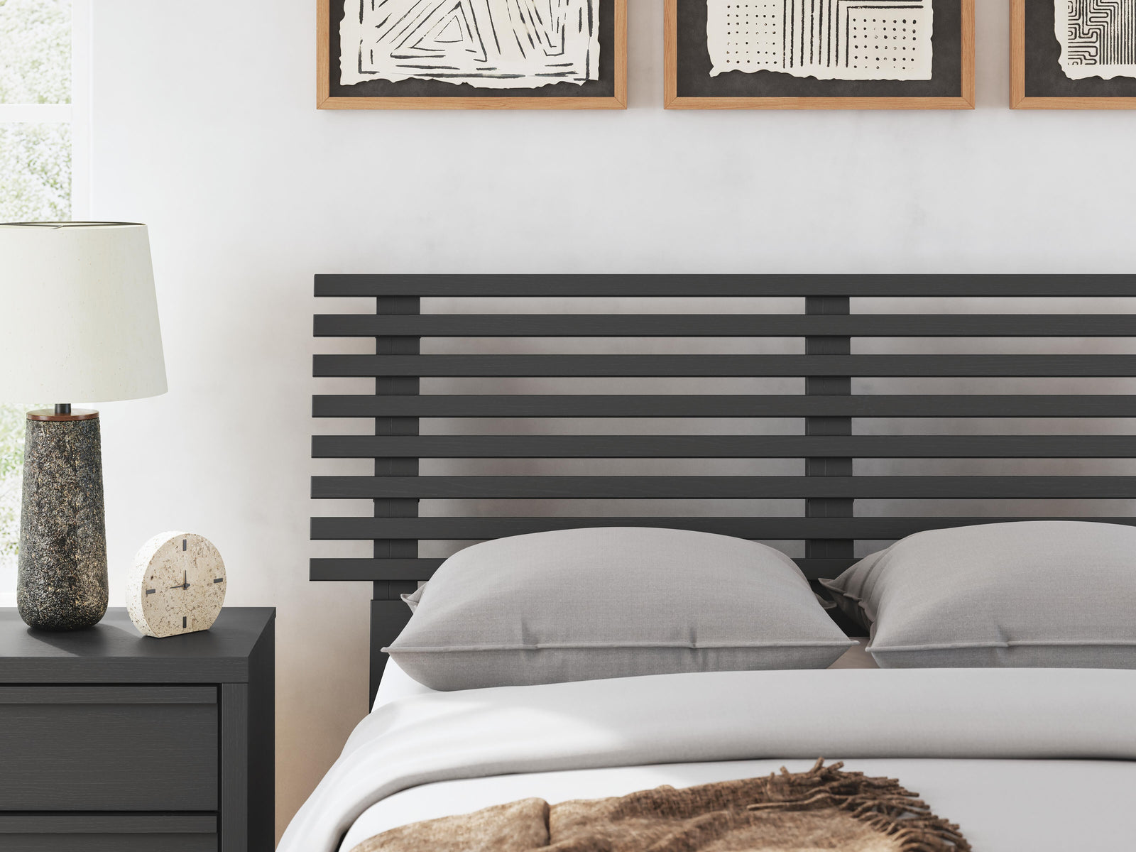 Danziar Slat Panel Bed (Youth) - Black (B1013-SI) - Image 9