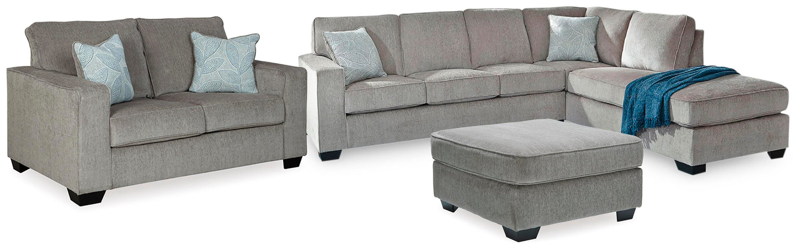 Altari 2-Piece Sleeper Sectional, Loveseat and Ottoman (87214-SI)