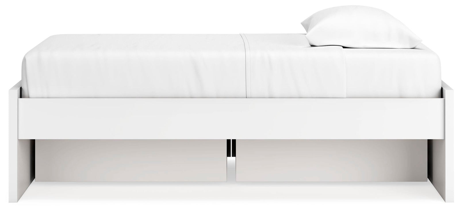 Onita Platform Bed with 1 Side Storage (Youth) - White (EB9630-SI) - Image 6