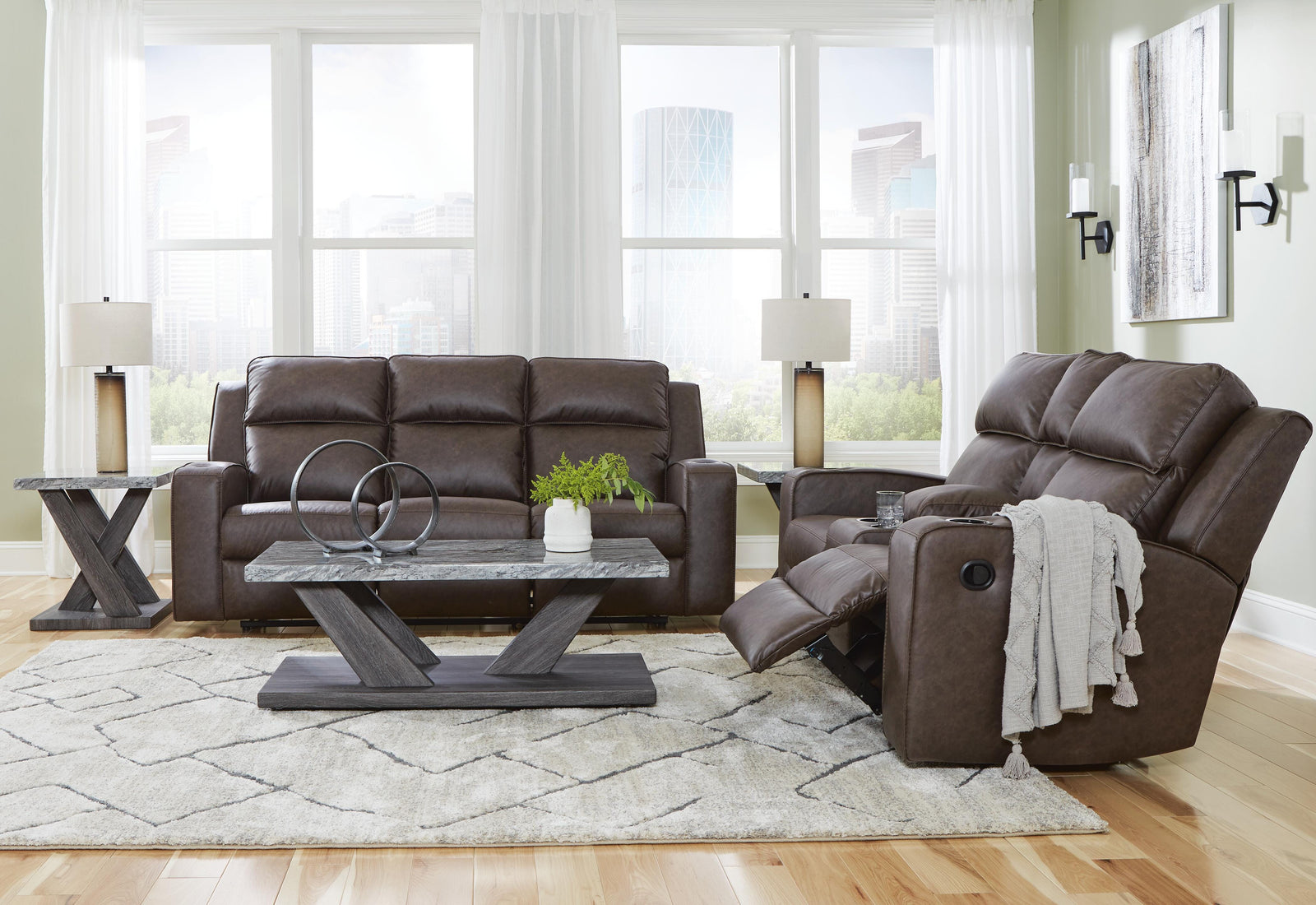 Lavenhorne Reclining Sofa and Loveseat (63306-SI) - Image 4