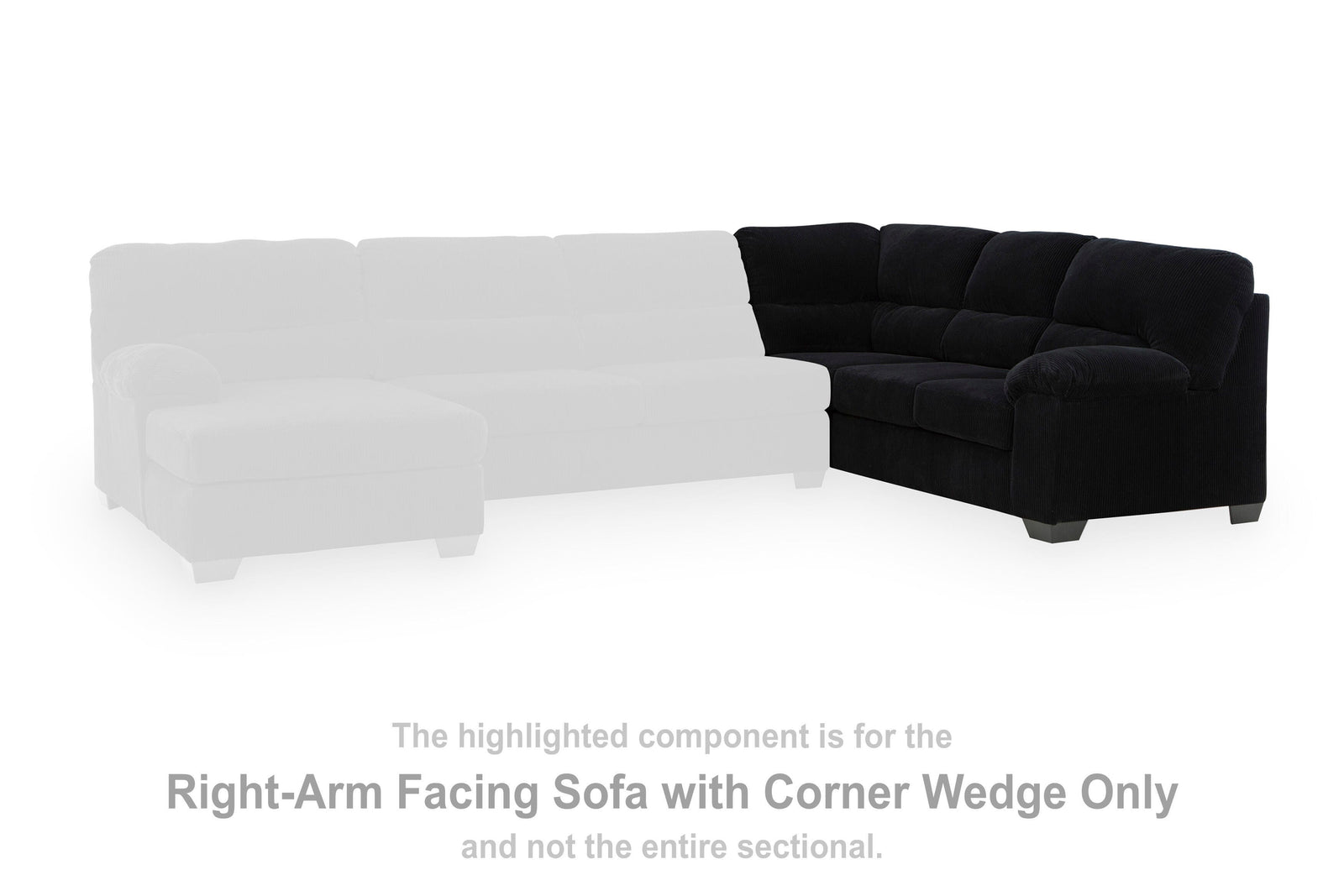 SimpleJoy Left-Arm Facing Sofa with Corner Wedge (24204-SI) - Image 34