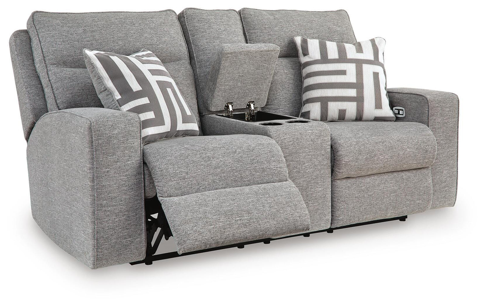Biscoe Power Reclining Loveseat with Console (90503-SI) - Image 4