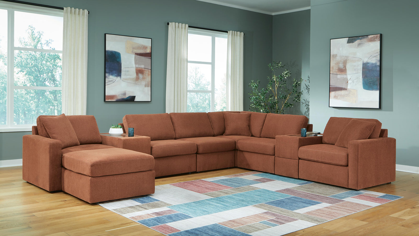 Modmax 8-Piece Sectional and Ottoman (92102-SI) - Image 6