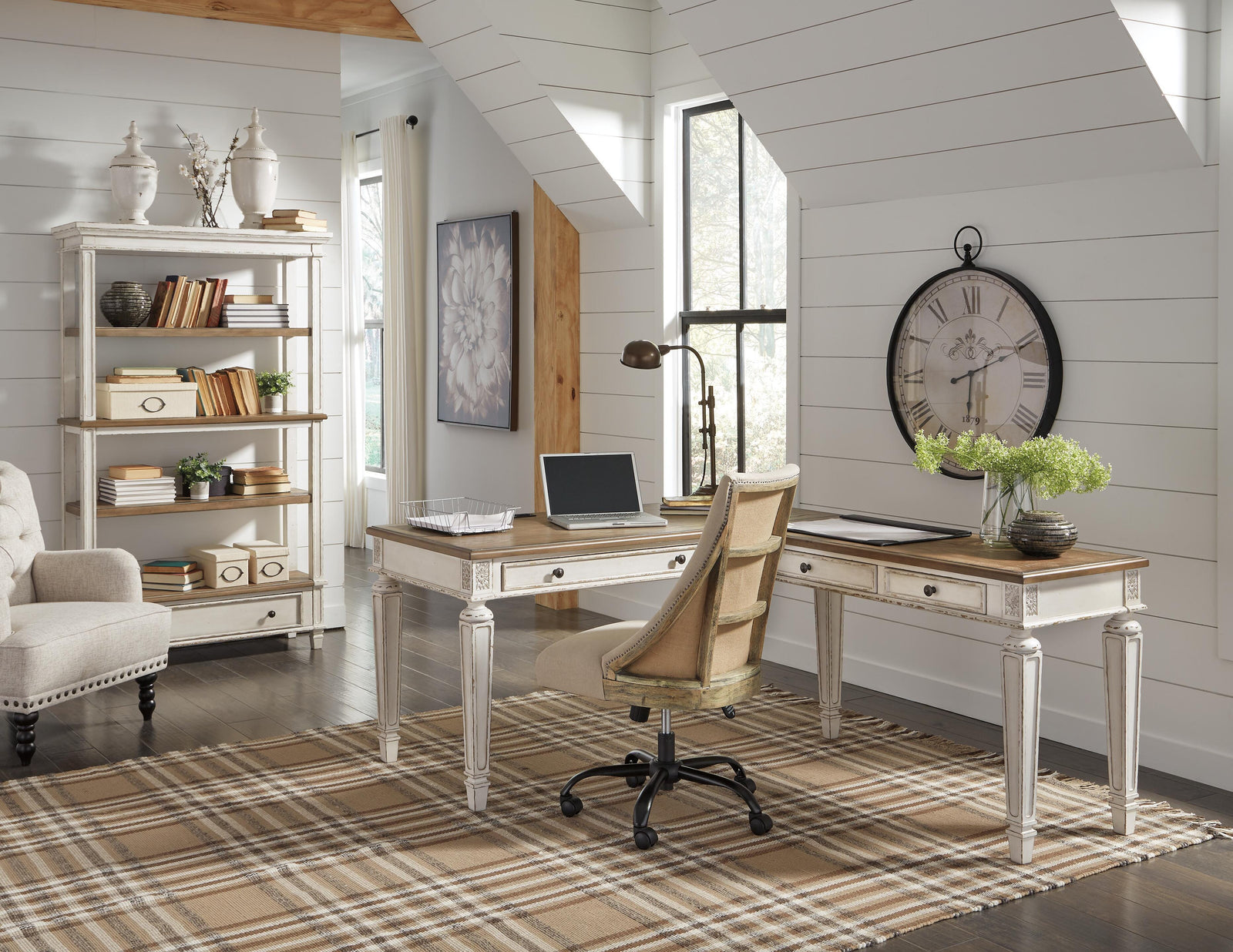 Realyn 2-Piece Home Office Desk (H743-SI) - Image 13