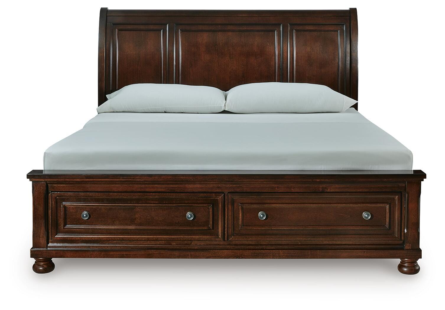 Porter Sleigh Storage Bed - Rustic Brown (B697-SI) - Image 4